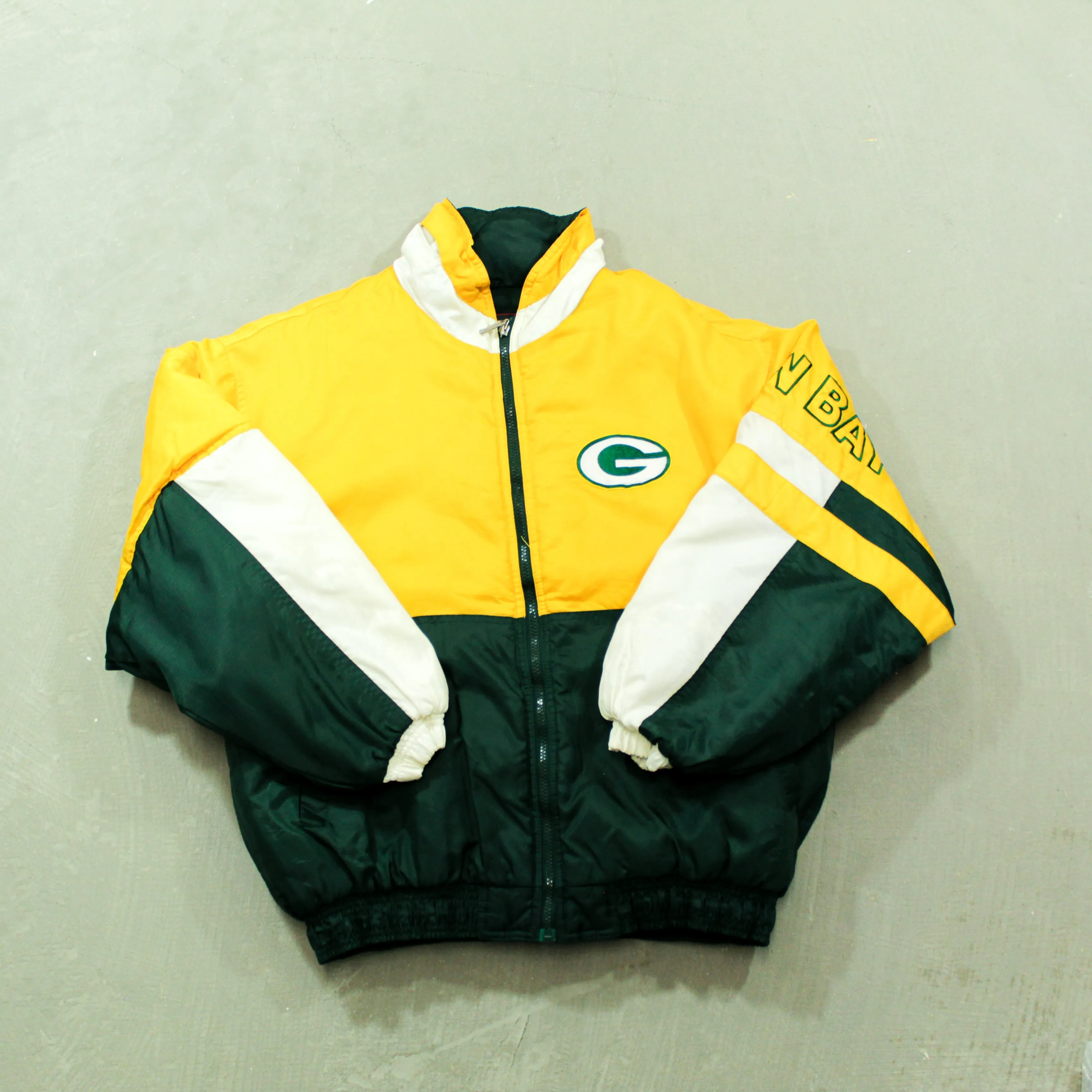 D- Vintage Green Bay Packers NFL Sports one Puffy Winter jacket sold by HG Vintage