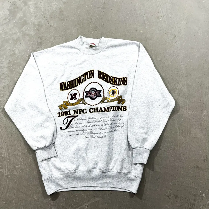 D- Vintage 1991 Washington Commanders NFL Nutmeg AFC Champ Crewneck sold by HG Vintage