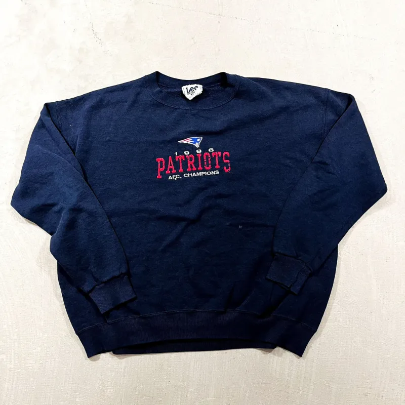 D- Vintage 1996 New England Patriots NFL Lee Embroidered Text AFC Crewneck sold by HG Vintage