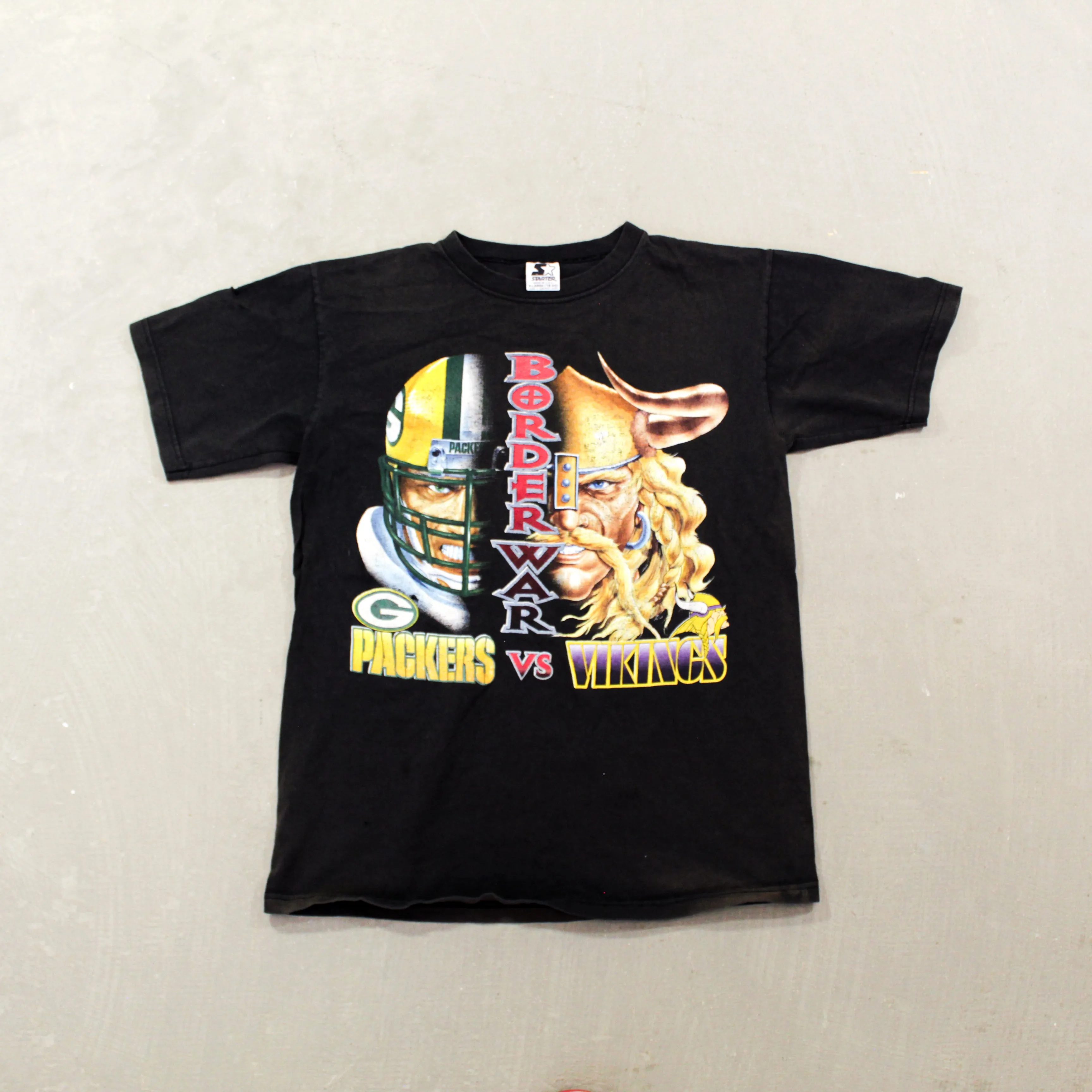 D- Vintage Packers Vs Vikings NFL Starter Graphic Tee sold by HG Vintage