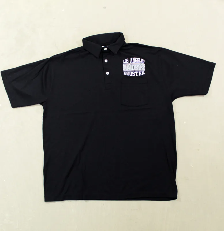 D- Los Angeles Raiders NFL Single Stitch Polo Shirt sold by HG Vintage