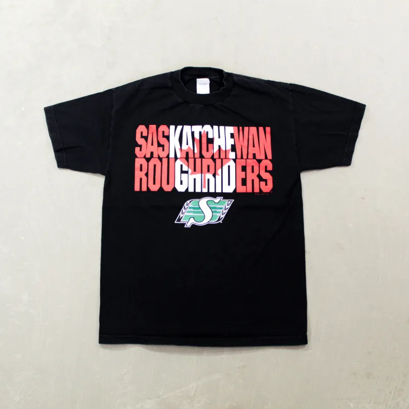 D- Vintage Saskatchewan Roughriders CFL Text Tee made by HG Vintage