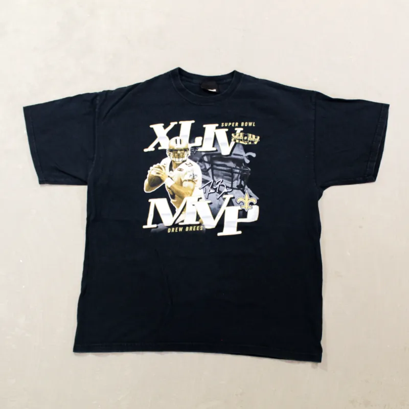 D- Saints Drew Brees MVP NFL Super Bowl 46 Tee sold by HG Vintage