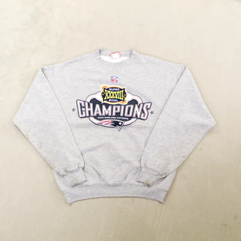 D- Vintage New England Patriots NFL Super Bowl 38 Champs Crewneck sold by HG Vintage