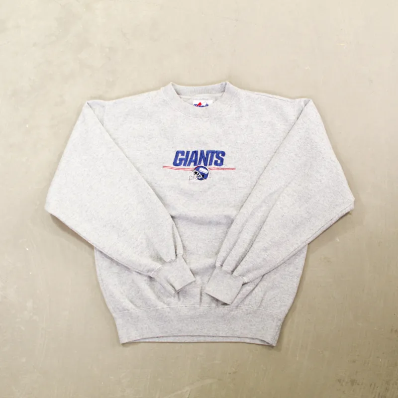 D- Vintage New York Giants NFL Majestic Embroidered Text Crewneck sold by HG Vintage