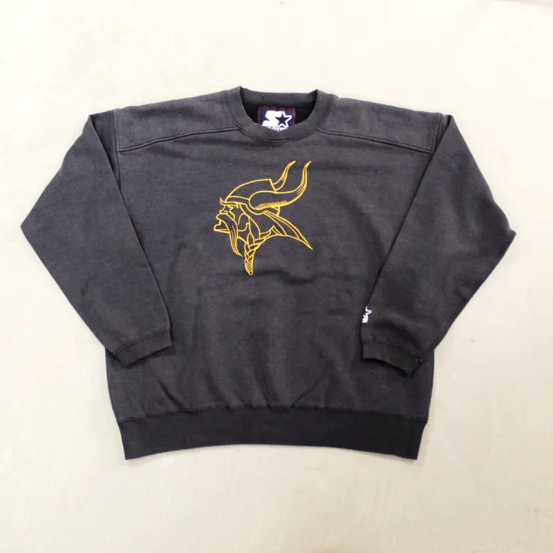 D- Vintage Minnesota Vikings NFL Starter Embroidered Logo Crewneck sold by HG Vintage