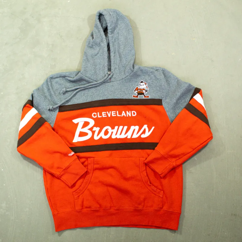 D- Cleveland Browns NFL Mitchell & Ness Embroidered Text Hoodie sold by HG Vintage