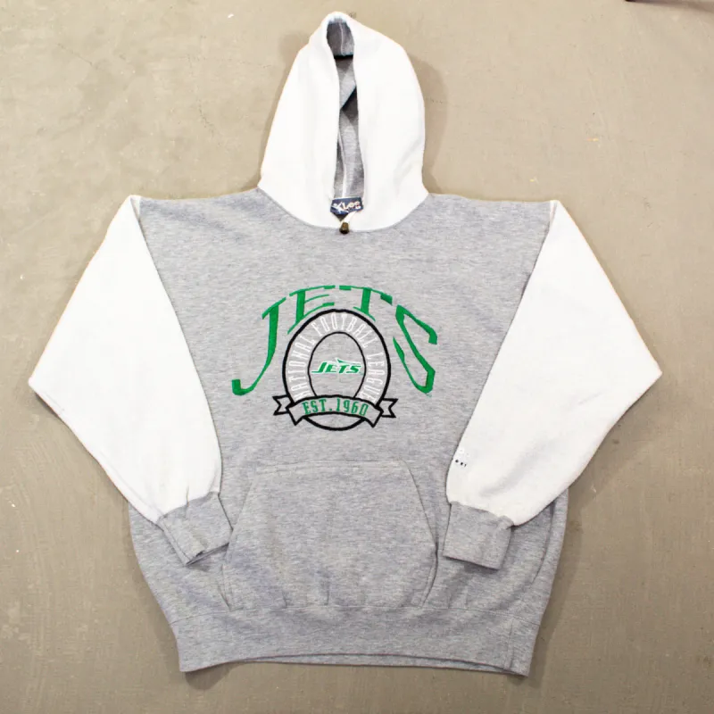 D- Vintage New York Jets NFL Lee Embroidered Text Crewneck sold by HG Vintage