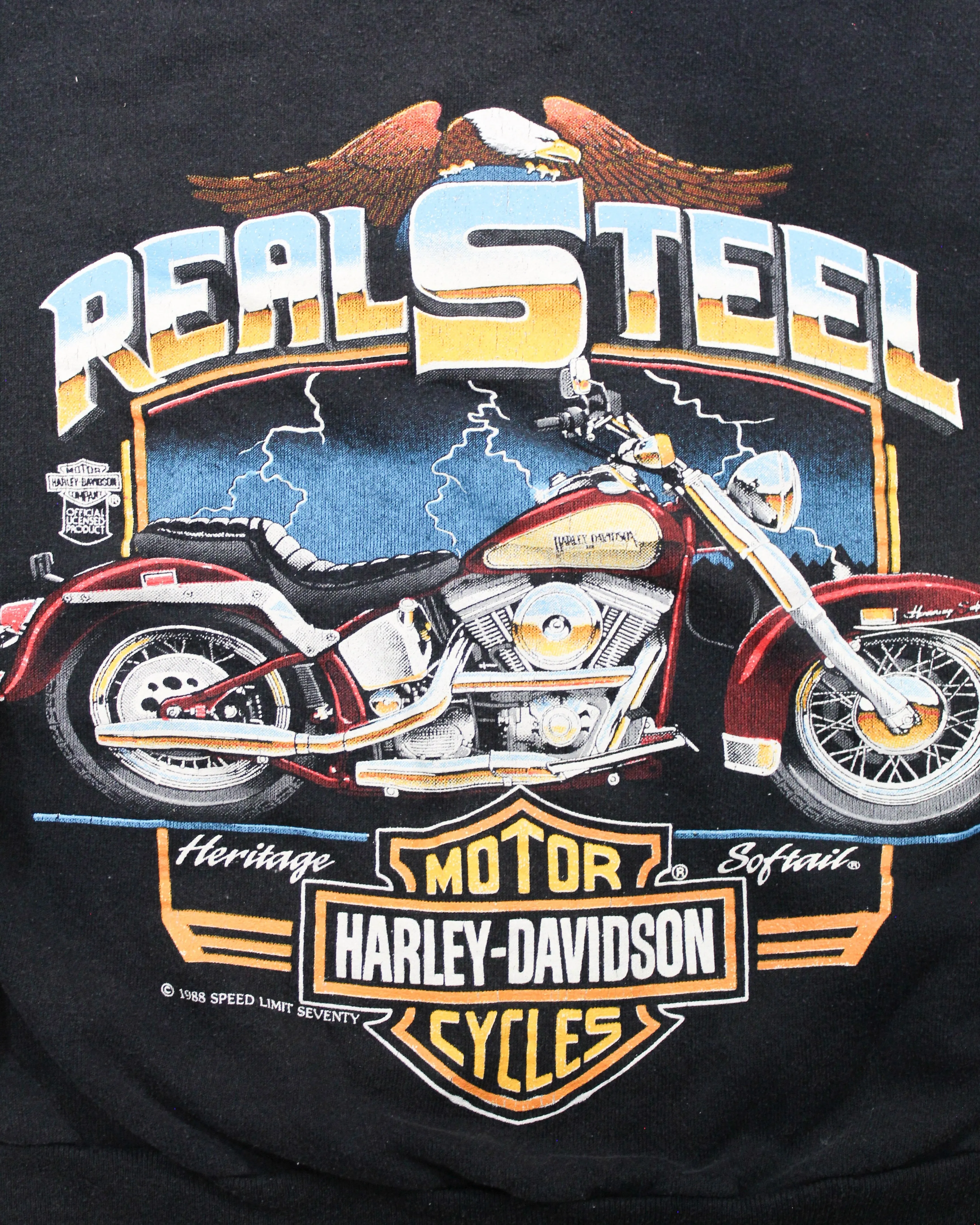 D- Vintage 1989 Harley Davidson Pearl Steel Crewneck sold by HG Vintage product image thumbnail 2