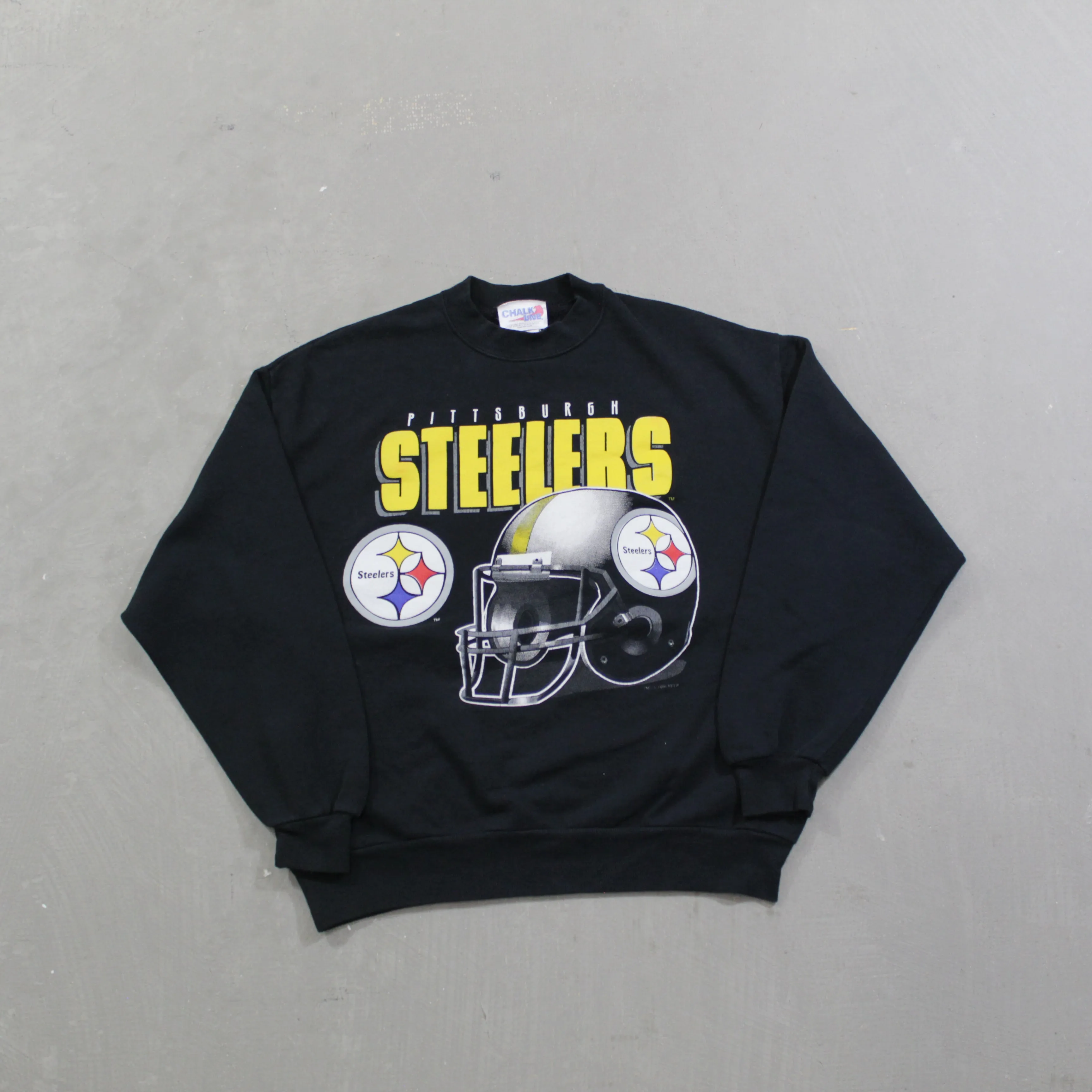 D- Vintage 1996 Pittsburgh Steelers NFL Chalk Line Text & Logo Crewneck sold by HG Vintage