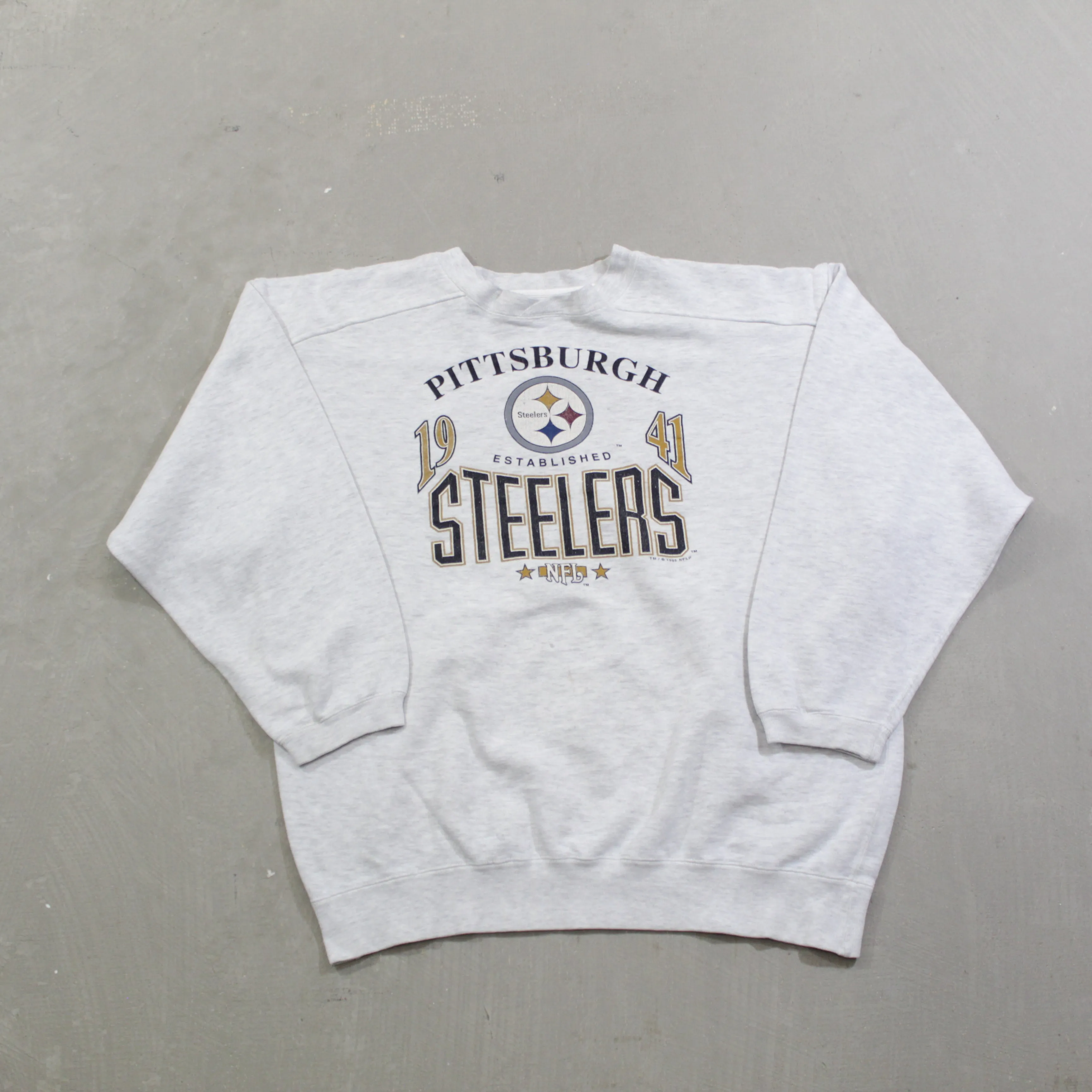 D- Vintage 1996 Pittsburgh Steelers NFL Text & Logo Crewneck sold by HG Vintage