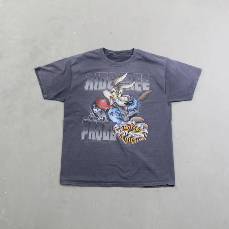 D- 2012 Harley Davidson Looney Tunes Kamloops BC Tee sold by HG Vintage