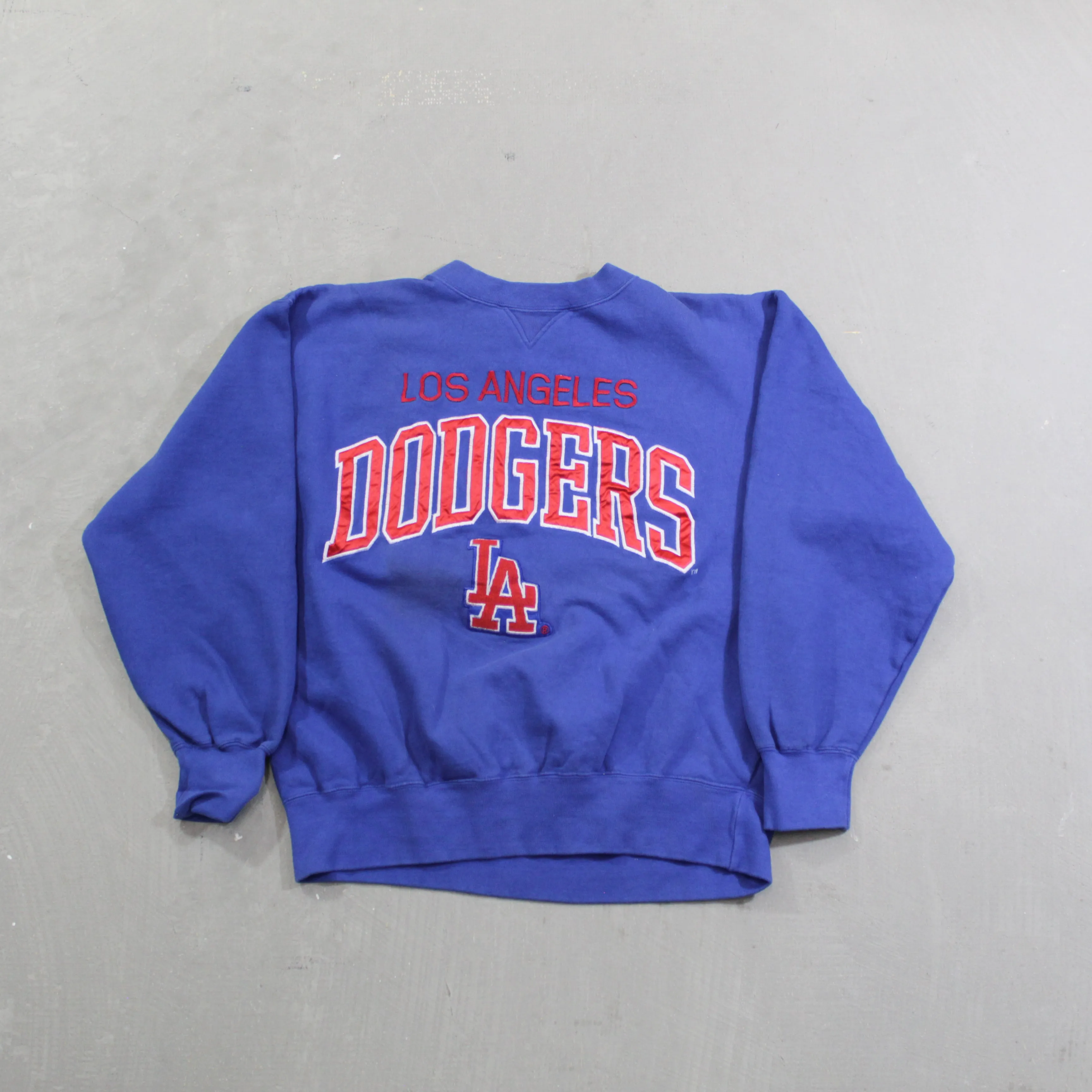 D- Vintage Los Angeles Dodgers MLB Logo Athletic Puff Text Crewneck sold by HG Vintage