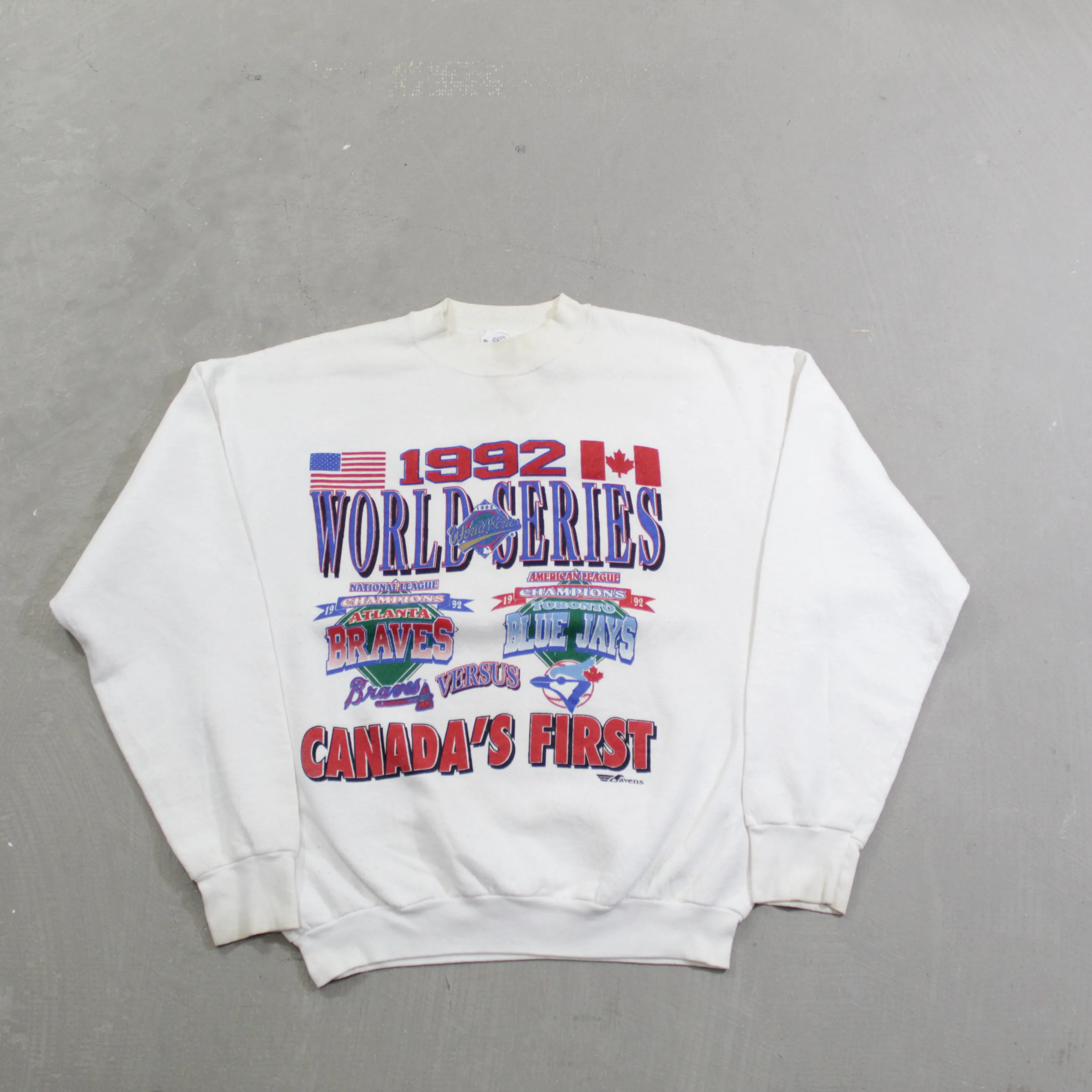 D- Vintage 1992 MLB Blue Jays Canada's First World Series Win Crewneck sold by HG Vintage