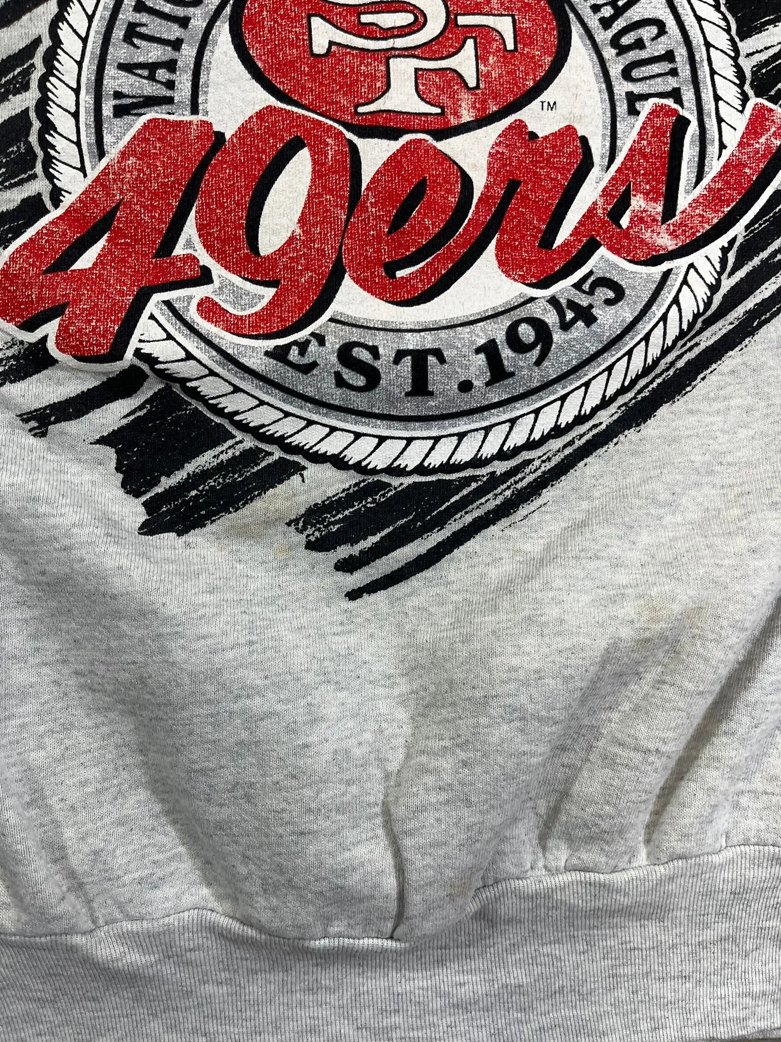 D- Vintage San Francisco 49ers NFL Text & Logo Crewneck sold by HG Vintage product image thumbnail 4