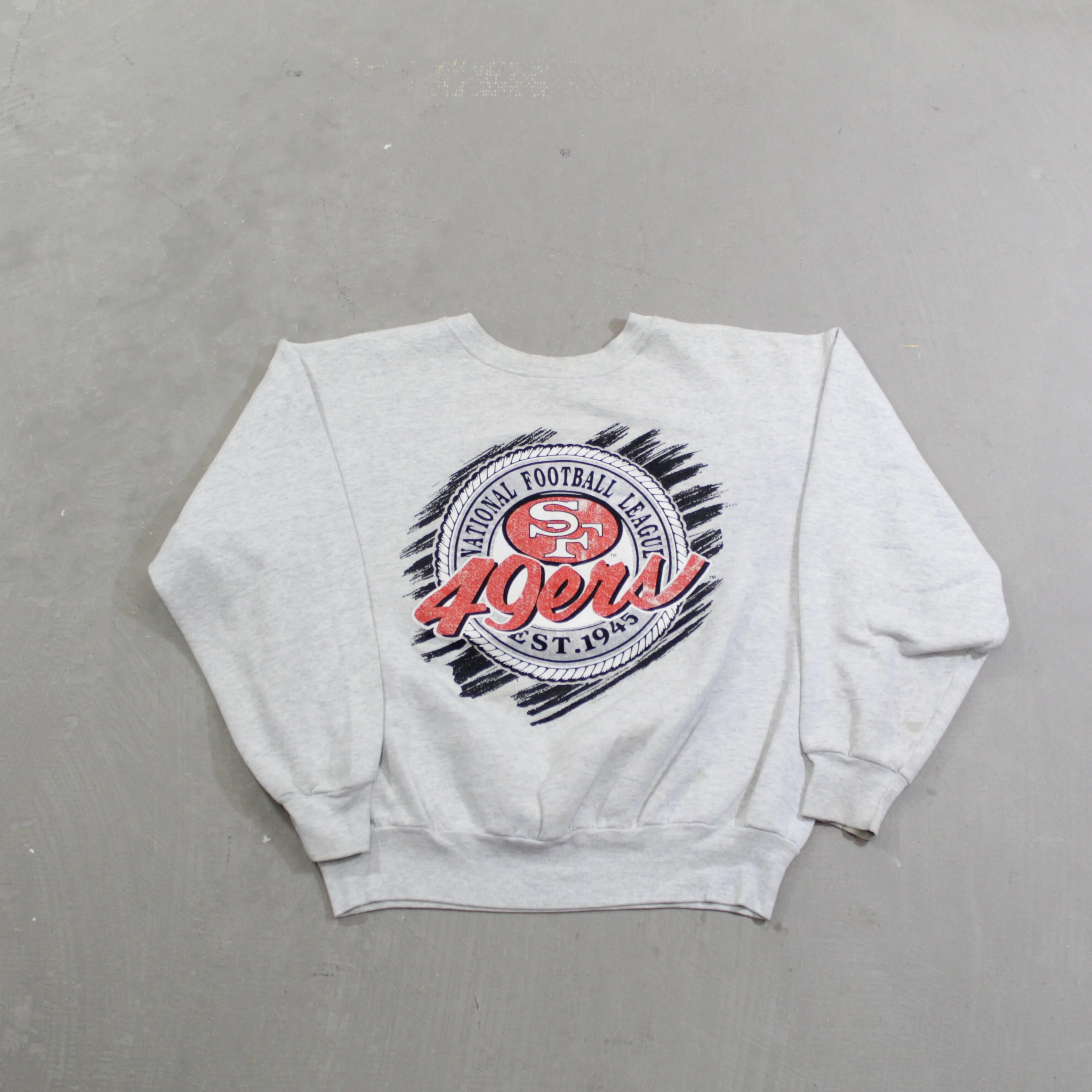 D- Vintage San Francisco 49ers NFL Text & Logo Crewneck sold by HG Vintage