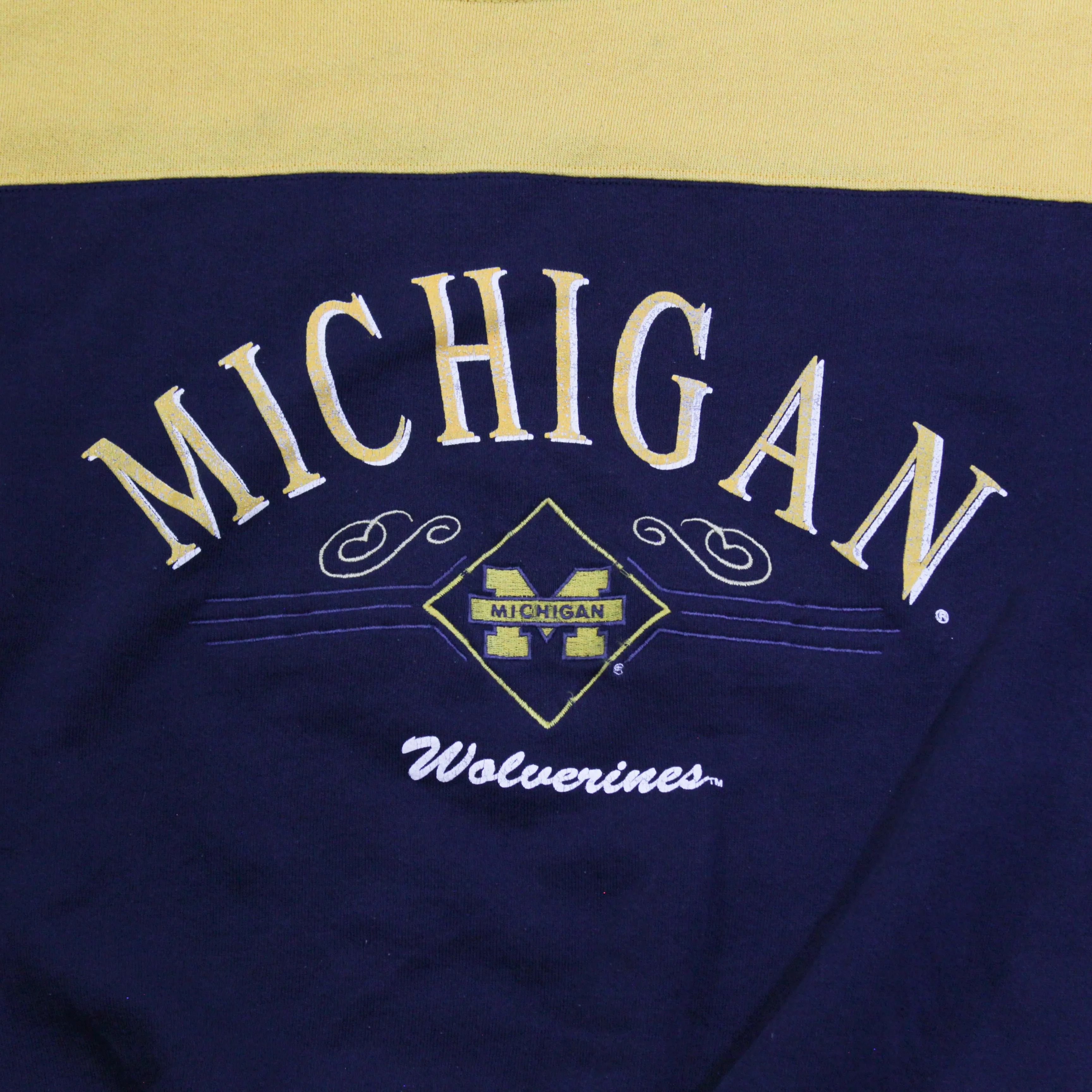 D- Vintage University Of Michigan Wolverine Logo & Text Crewneck sold by HG Vintage product image thumbnail 2
