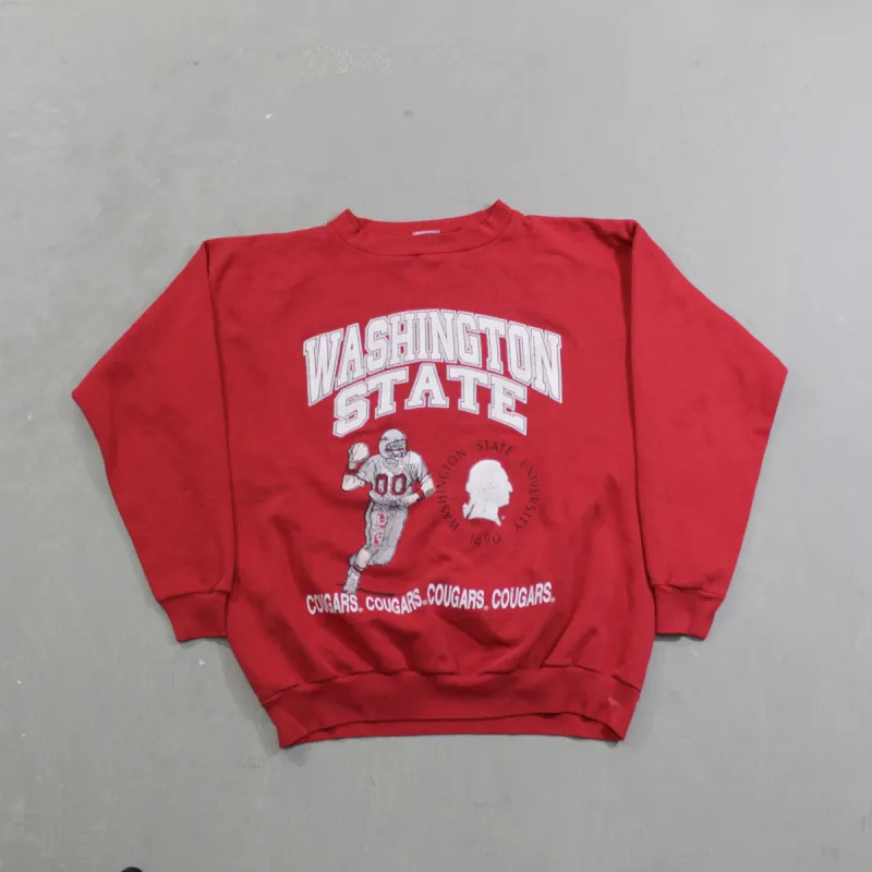 D- Vintage Washington State Football Graphic Crewneck sold by HG Vintage