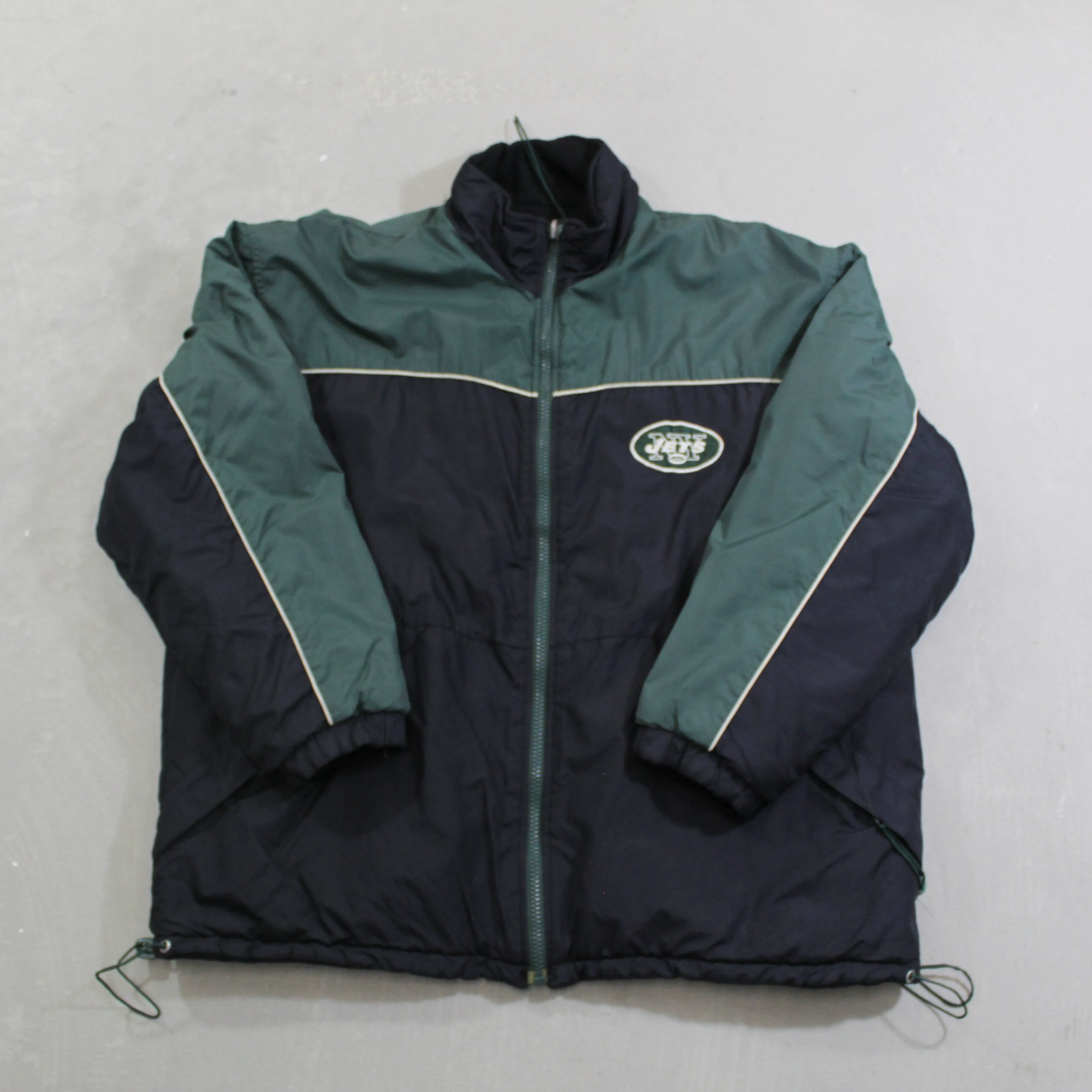 D- Vintage New York Jets NFL Reversible Winter Jacket sold by HG Vintage