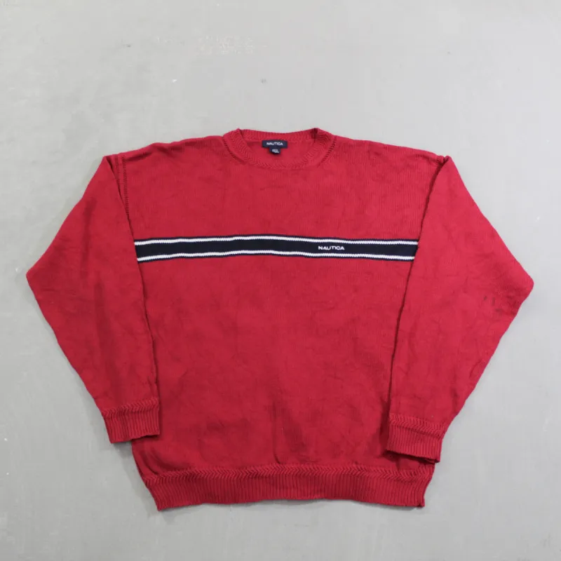D- Vintage Nautica Text Knit Sweater sold by HG Vintage