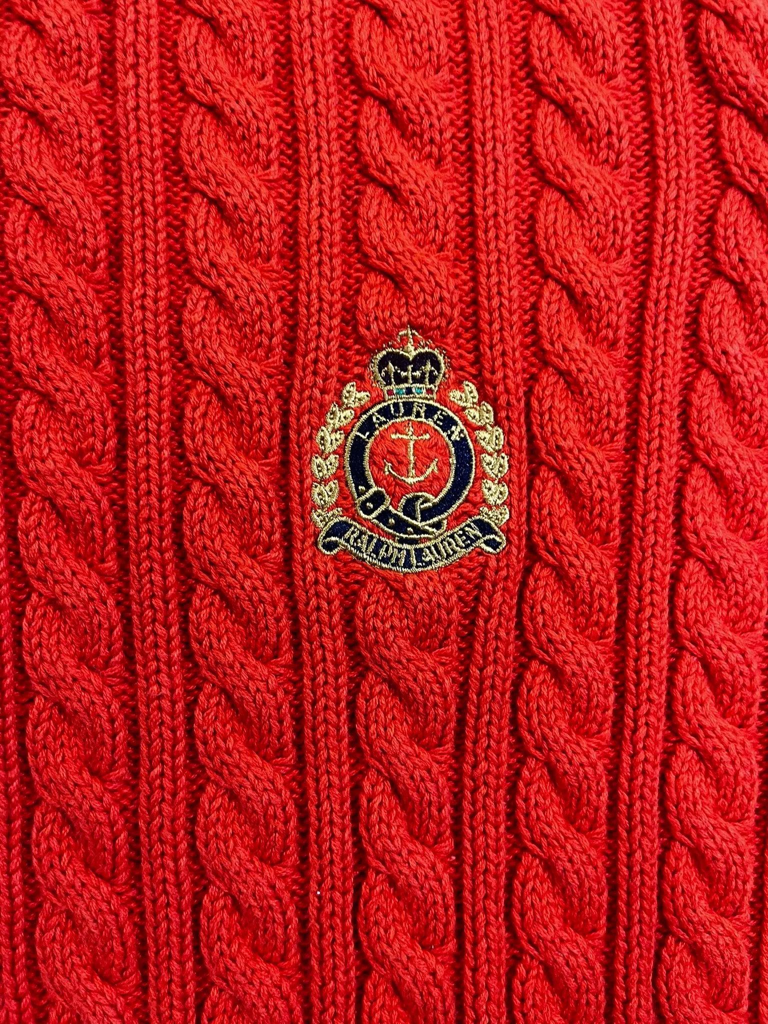 D- Vintage Ralph Lauren Womens Embroidered Crest Woven Knit Sweater sold by HG Vintage product image thumbnail 3