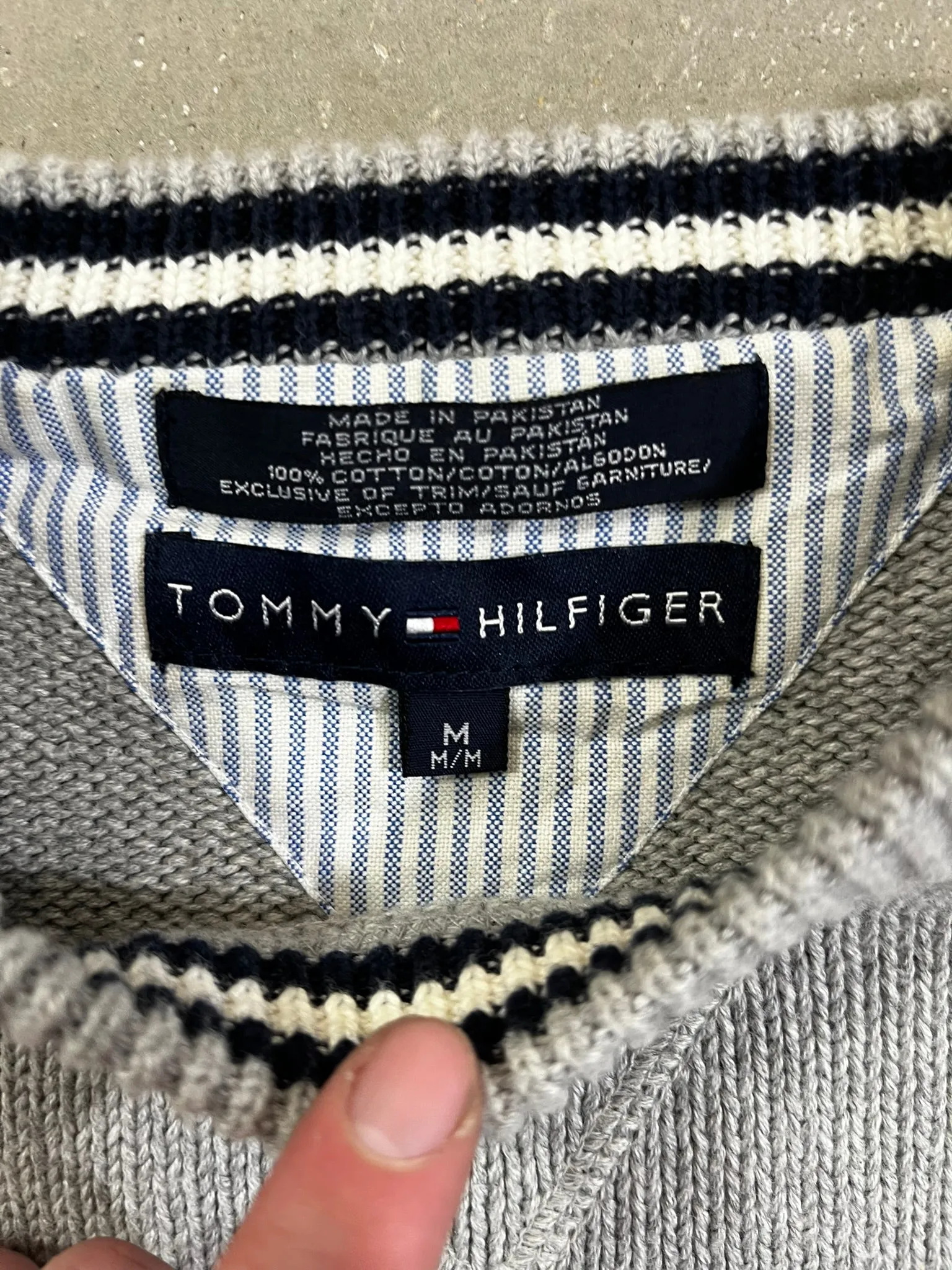 D- Vintage Tommy Hilfiger Embroidered Crest Knit Sweater sold by HG Vintage product image thumbnail 2