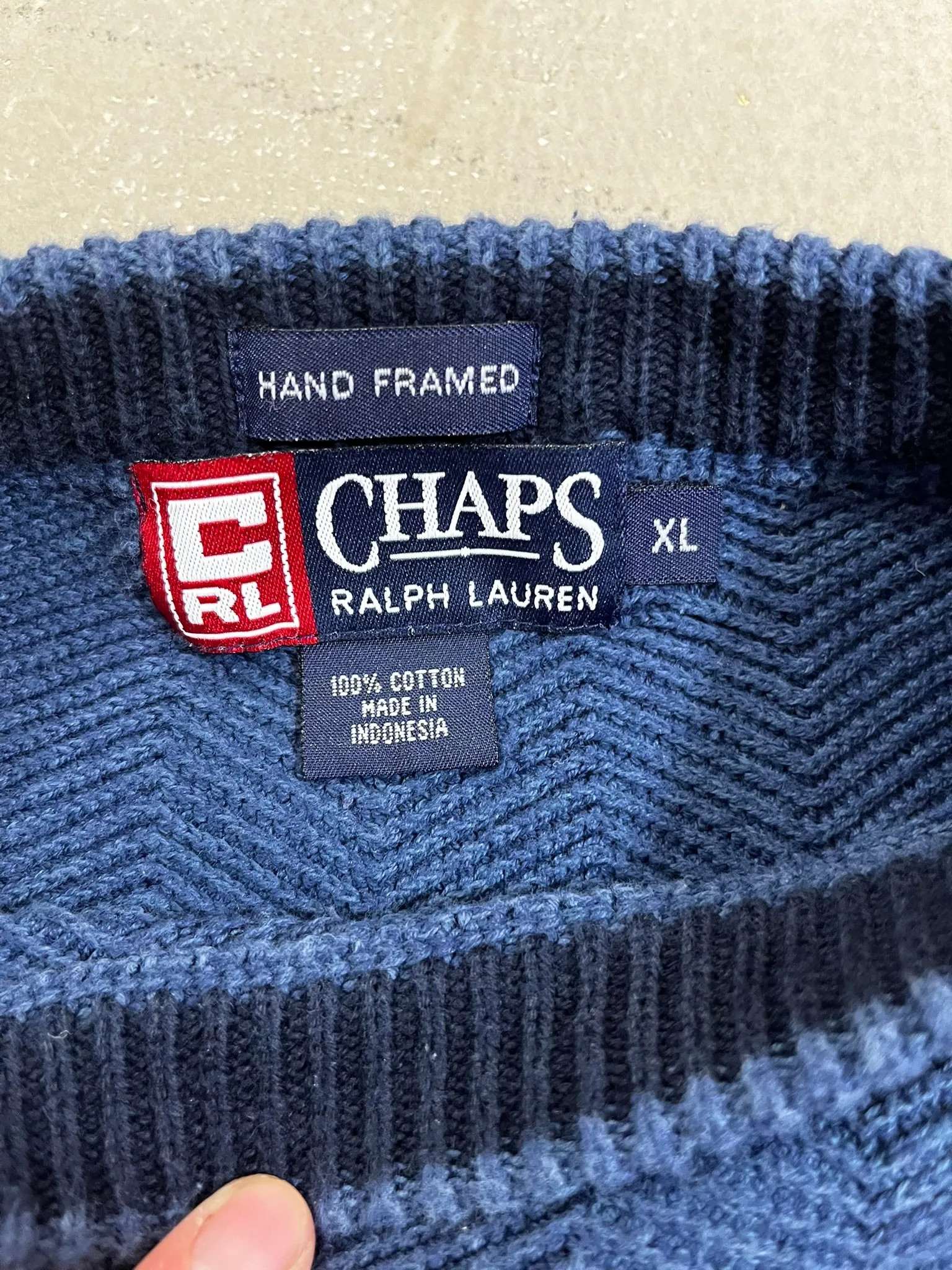 D- Vintage Ralph Lauren Chaps Embroidered Crest Knit Sweater sold by HG Vintage product image thumbnail 2
