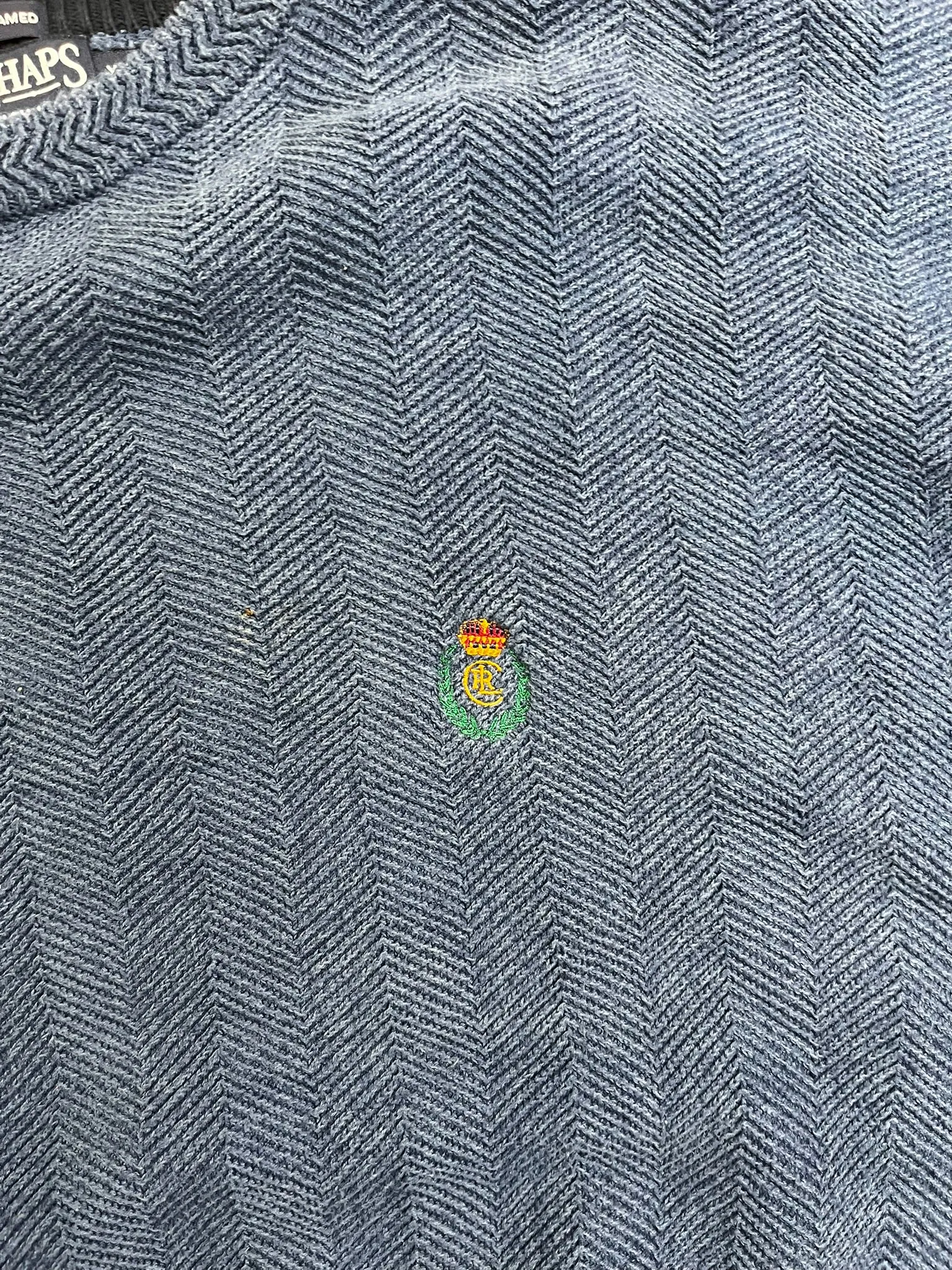 D- Vintage Ralph Lauren Chaps Embroidered Crest Knit Sweater sold by HG Vintage product image thumbnail 3