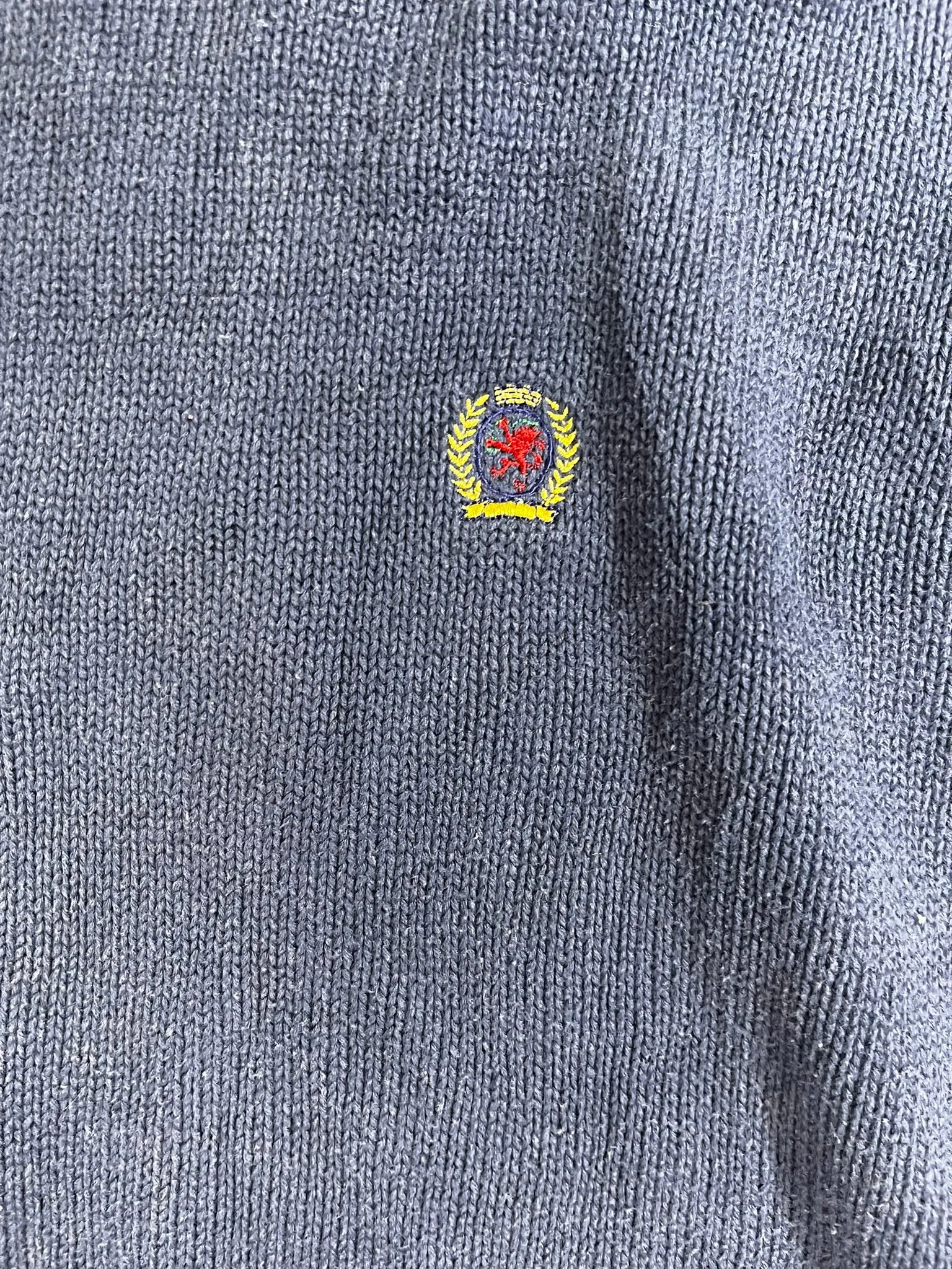 D- Vintage Tommy Hilfiger Embroidered Crest Knit Sweater sold by HG Vintage product image thumbnail 2