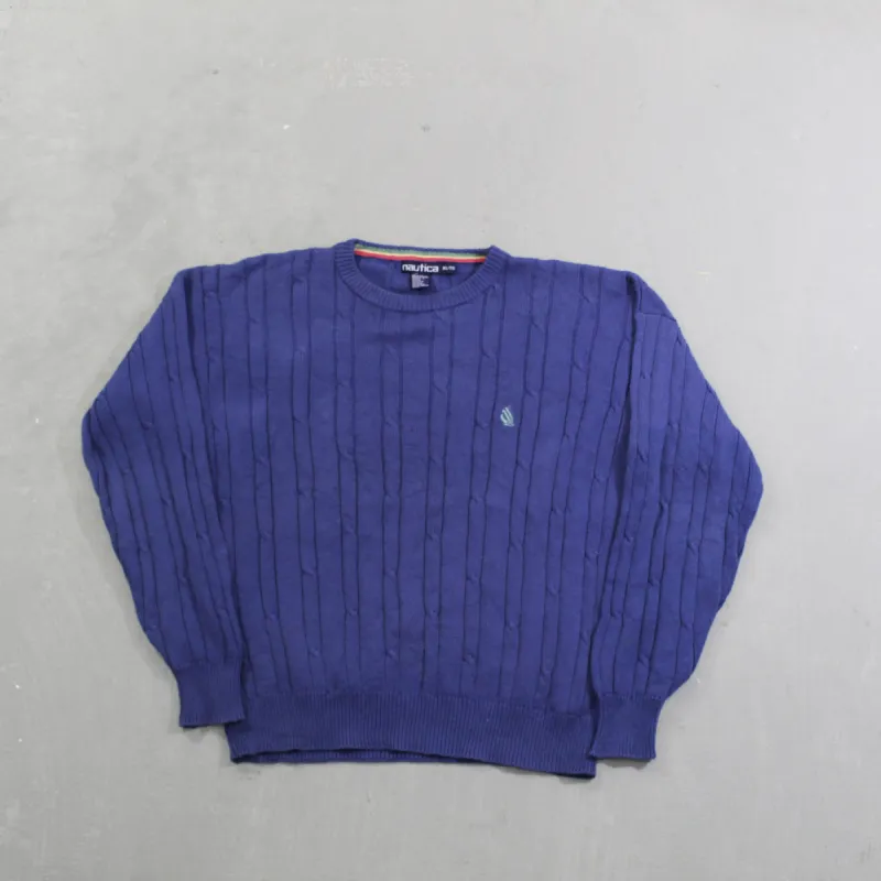 D- Vintage Nautica Embroidered Logo Knit Sweater sold by HG Vintage