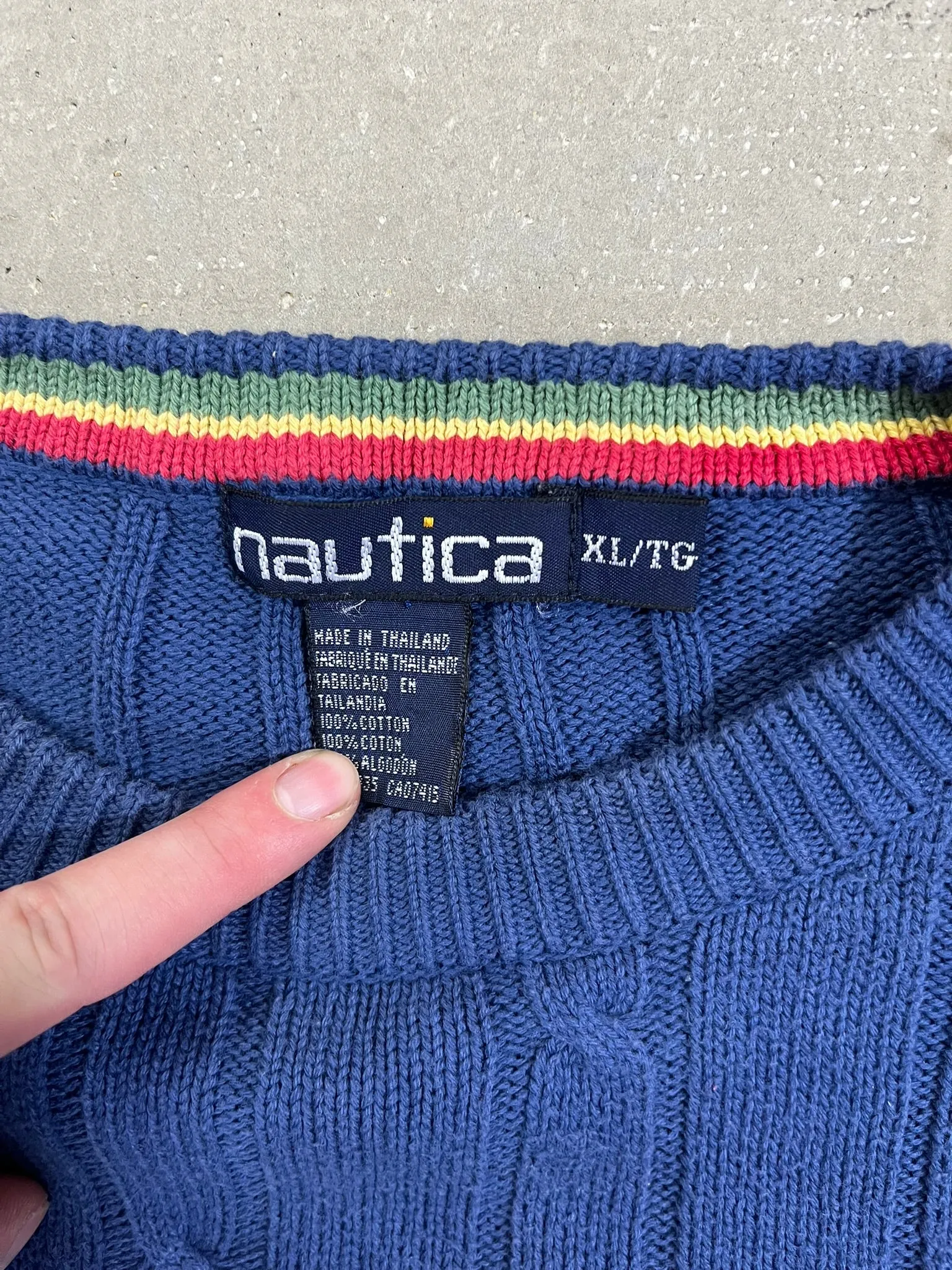D- Vintage Nautica Embroidered Logo Knit Sweater sold by HG Vintage product image thumbnail 3