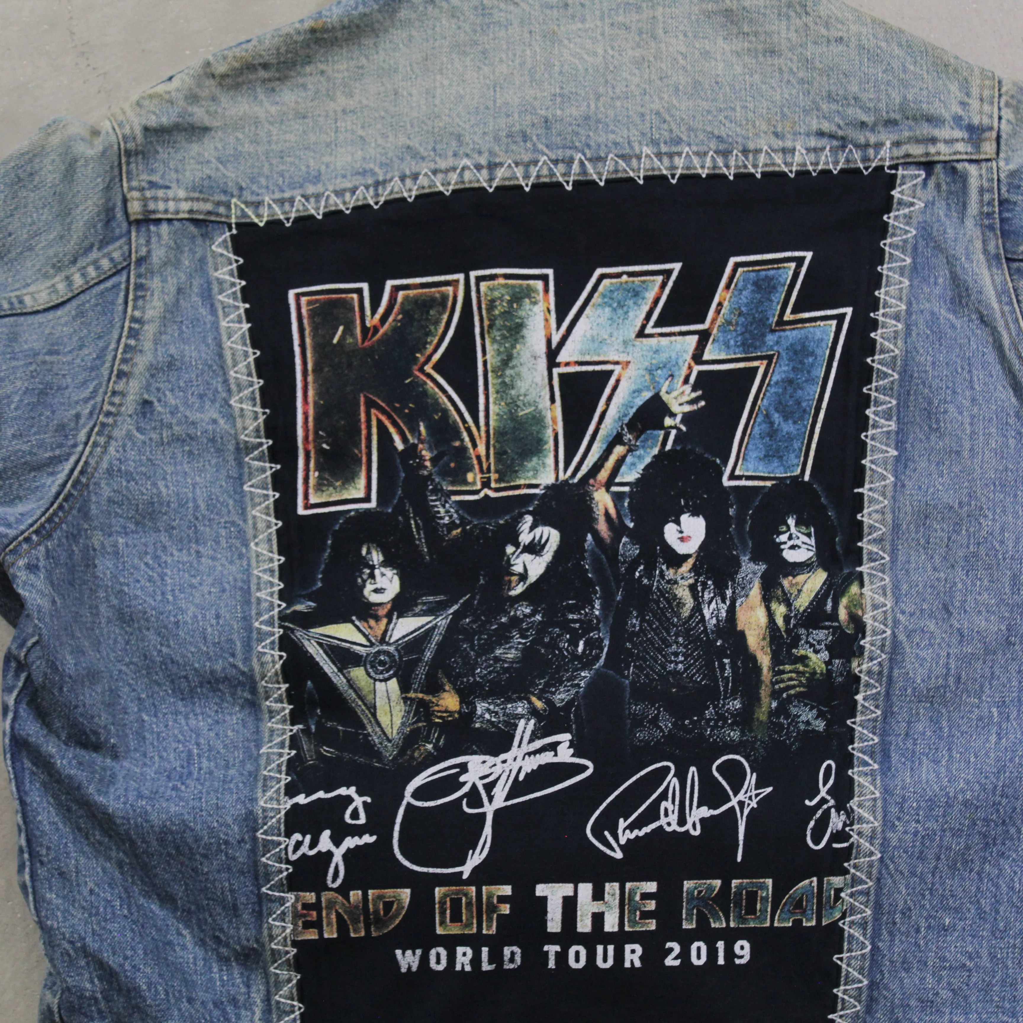 D- HOM KISS 2019 End Of The Road Tour Reworked Denim Jacket sold by HG Vintage product image thumbnail 4
