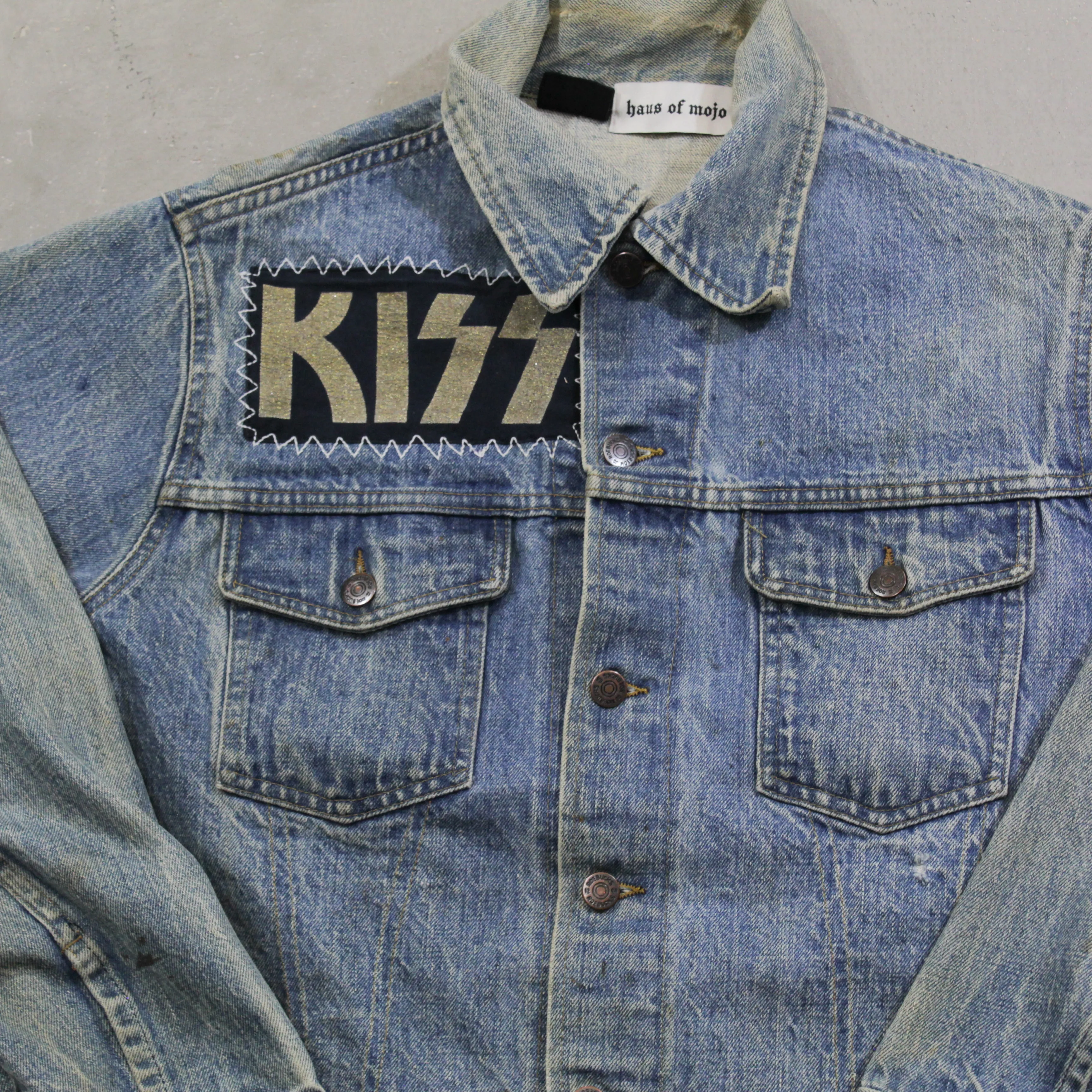D- HOM KISS 2019 End Of The Road Tour Reworked Denim Jacket sold by HG Vintage product image thumbnail 2