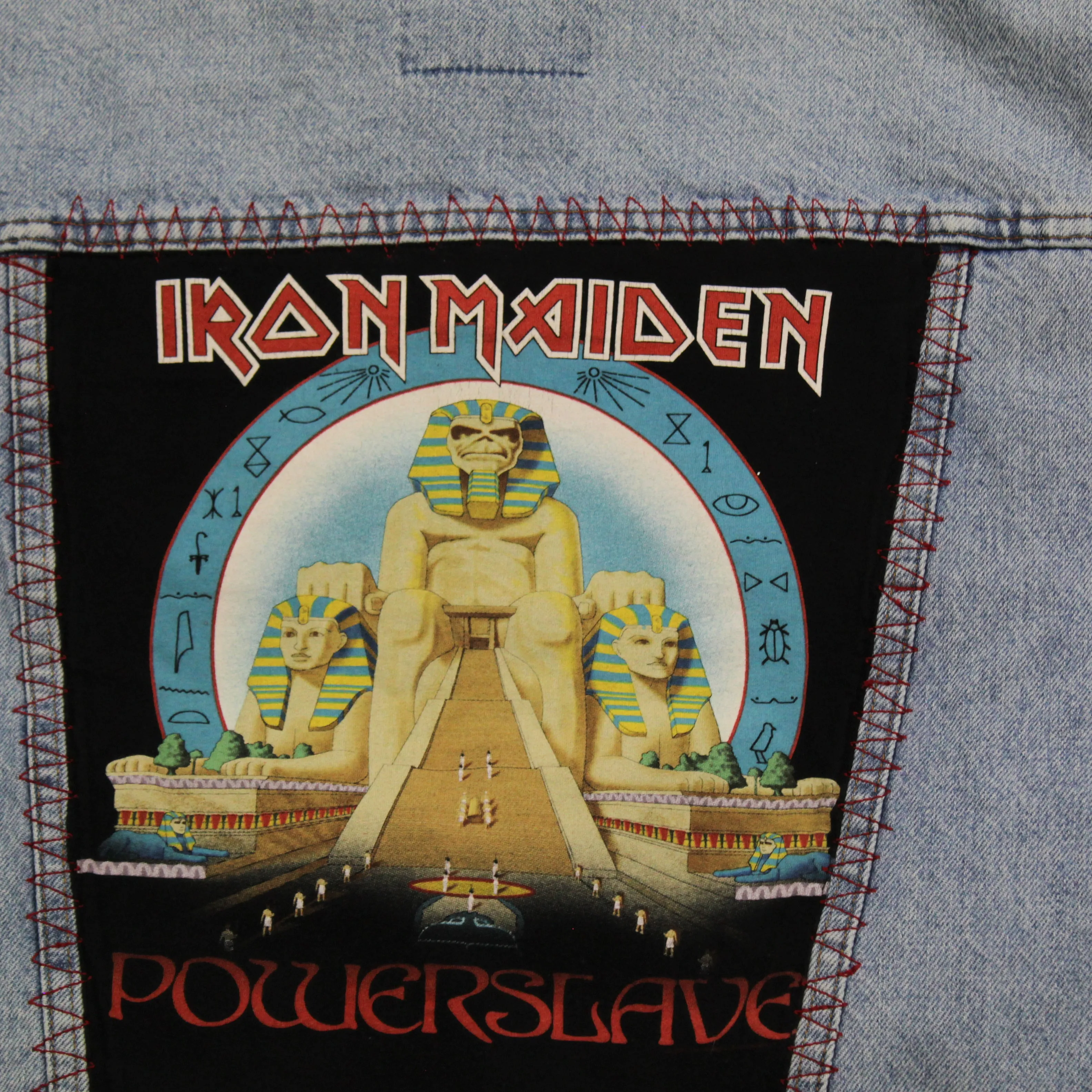 D- HOM Iron Maiden Power Slave Reworked Denim Jacket sold by HG Vintage product image thumbnail 3