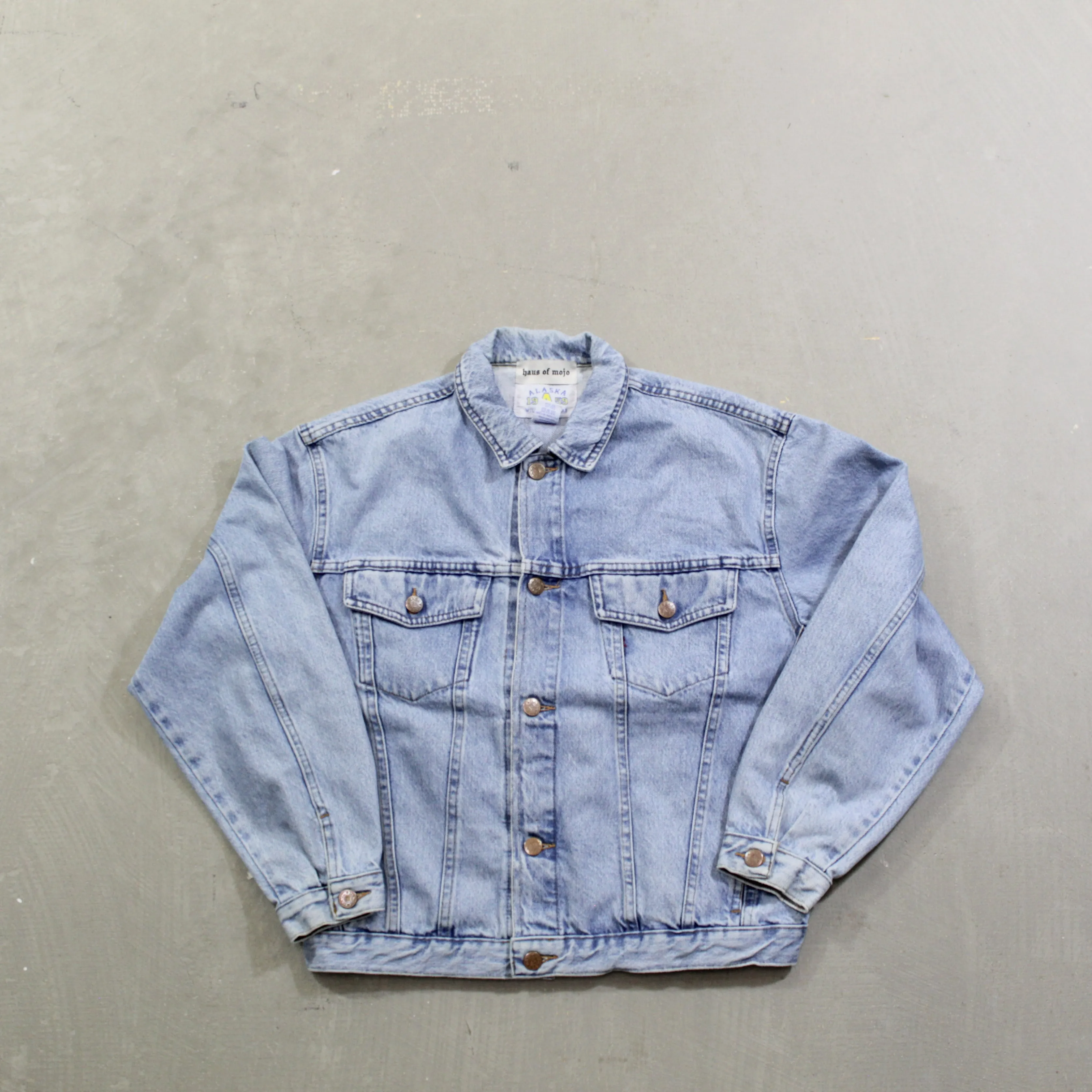 D- HOM Iron Maiden Power Slave Reworked Denim Jacket sold by HG Vintage