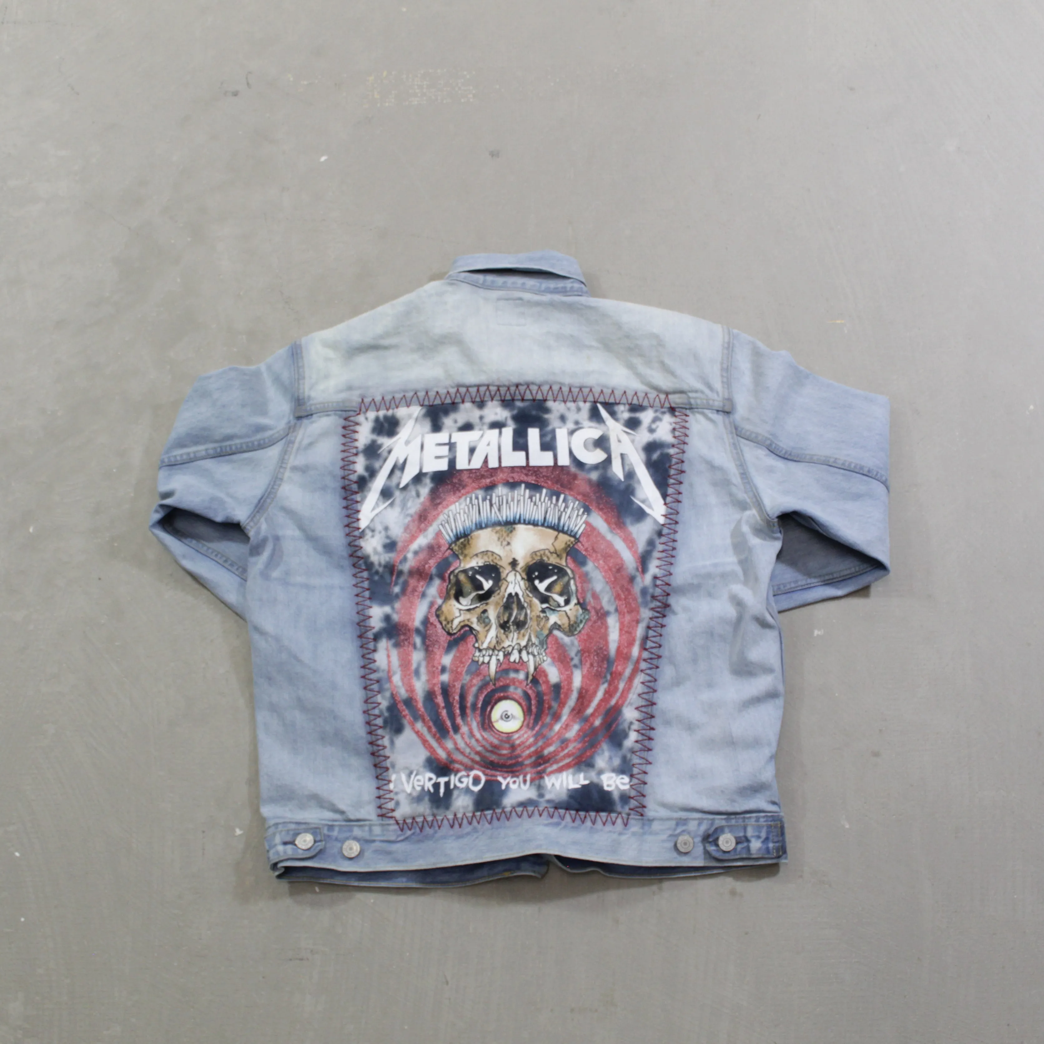 D- HOM Metallica Vertigo GAP Reworked Denim Jacket sold by HG Vintage product image thumbnail 2