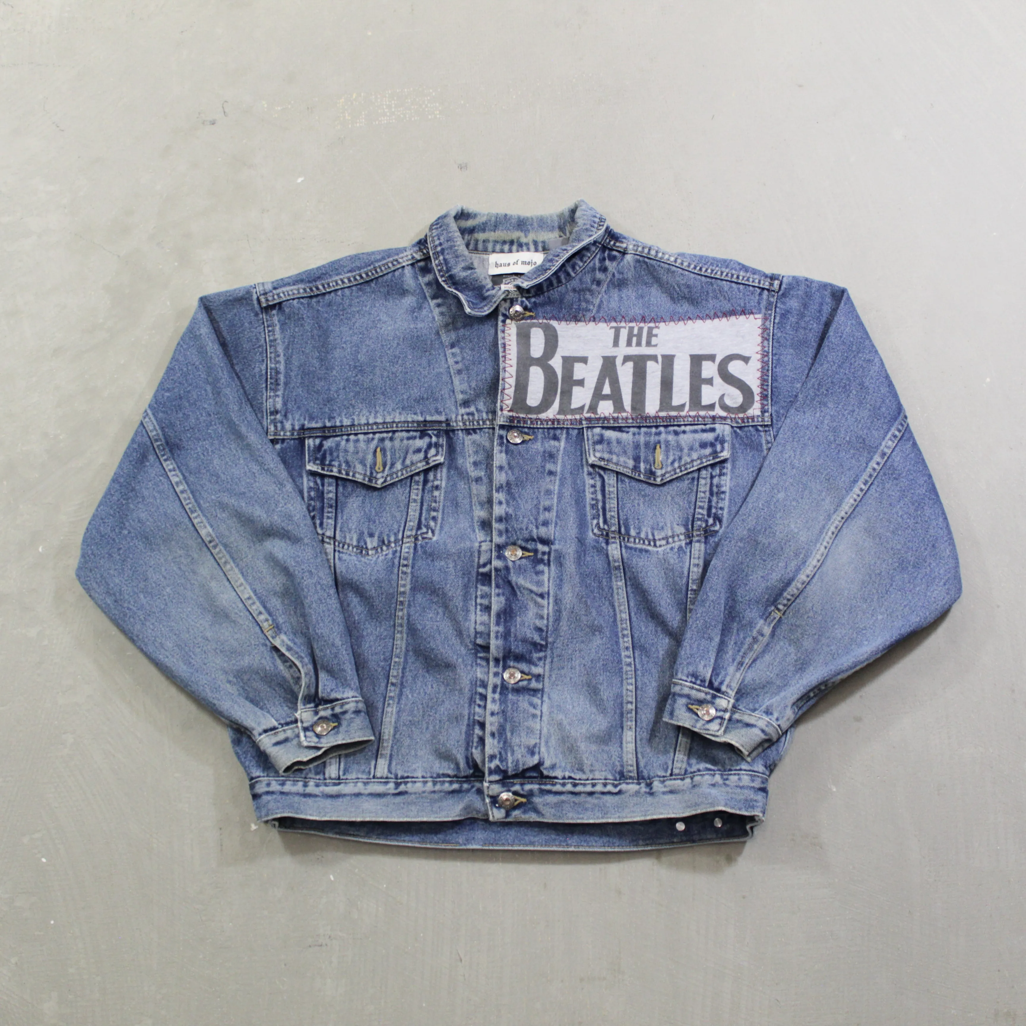 D- HOM The Beatles Las Vegas Convention Center Reworked Denim Jacket sold by HG Vintage