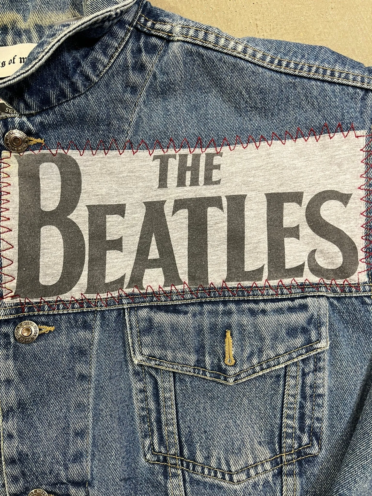 D- HOM The Beatles Las Vegas Convention Center Reworked Denim Jacket sold by HG Vintage product image thumbnail 2