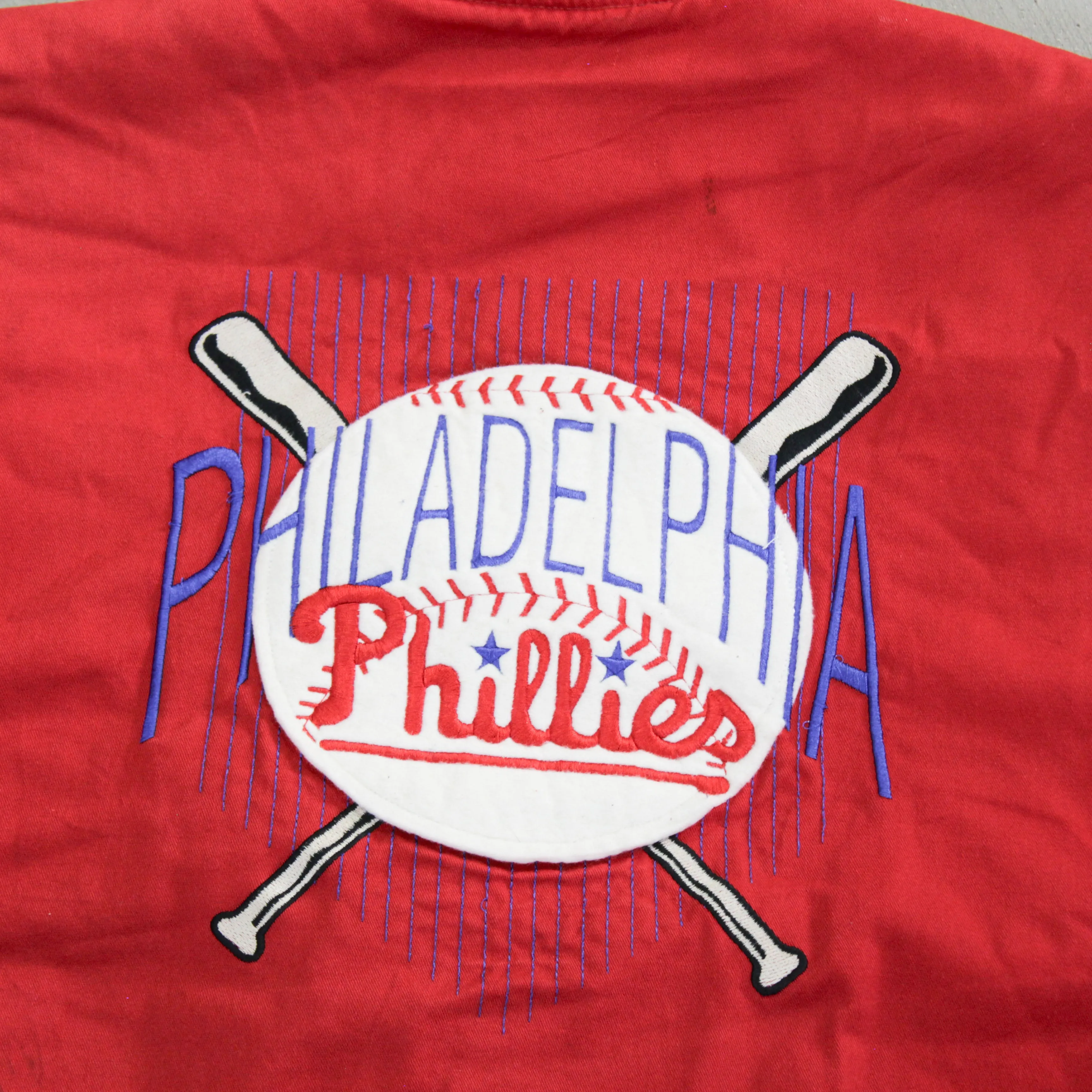 D- Vintage Philadelphia Phillies MLB Bomber Jacket sold by HG Vintage product image thumbnail 4