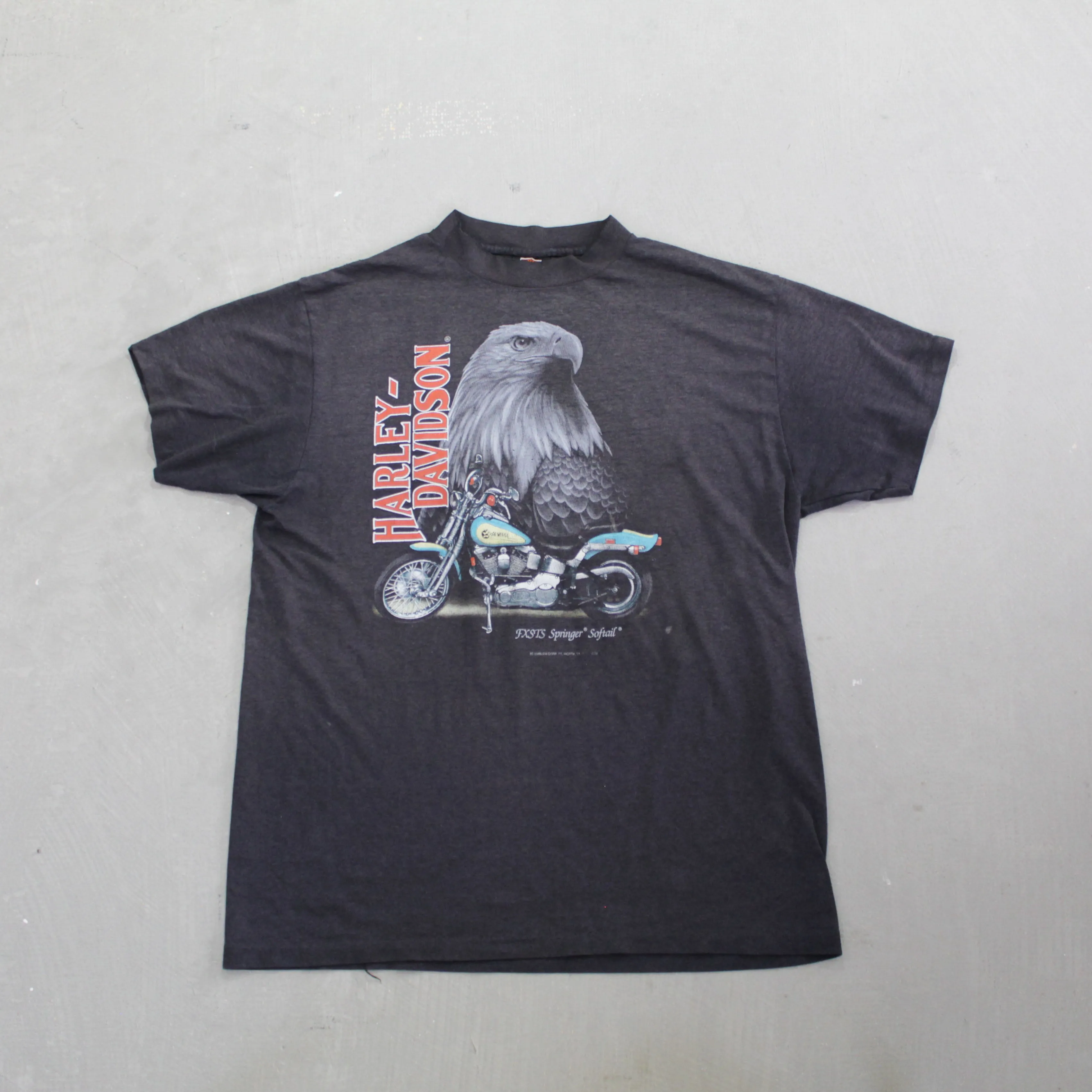 D- Vintage Harley Davidson 3D Emblem Fort Worth Single Stitch Tee sold by HG Vintage