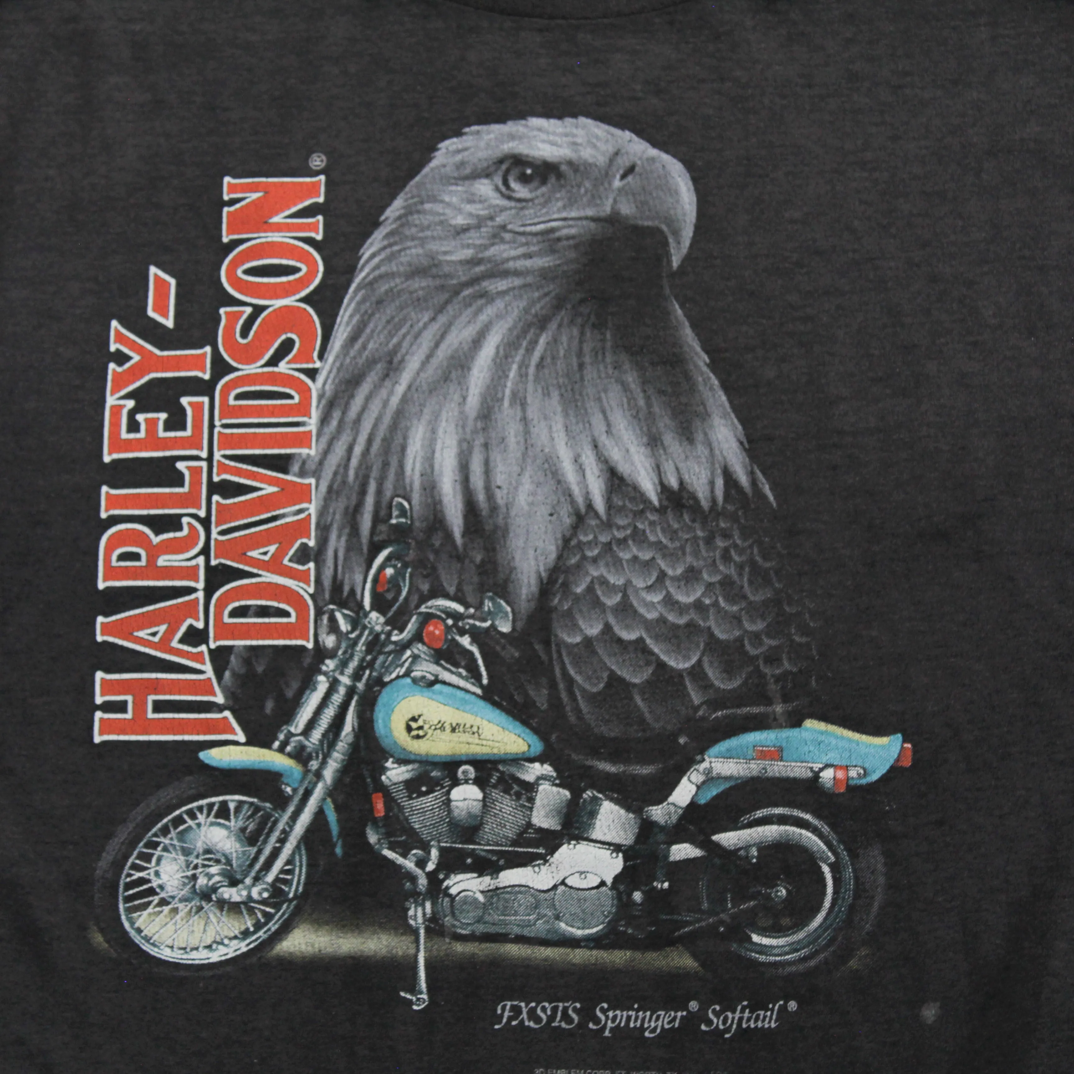 D- Vintage Harley Davidson 3D Emblem Fort Worth Single Stitch Tee sold by HG Vintage product image thumbnail 2
