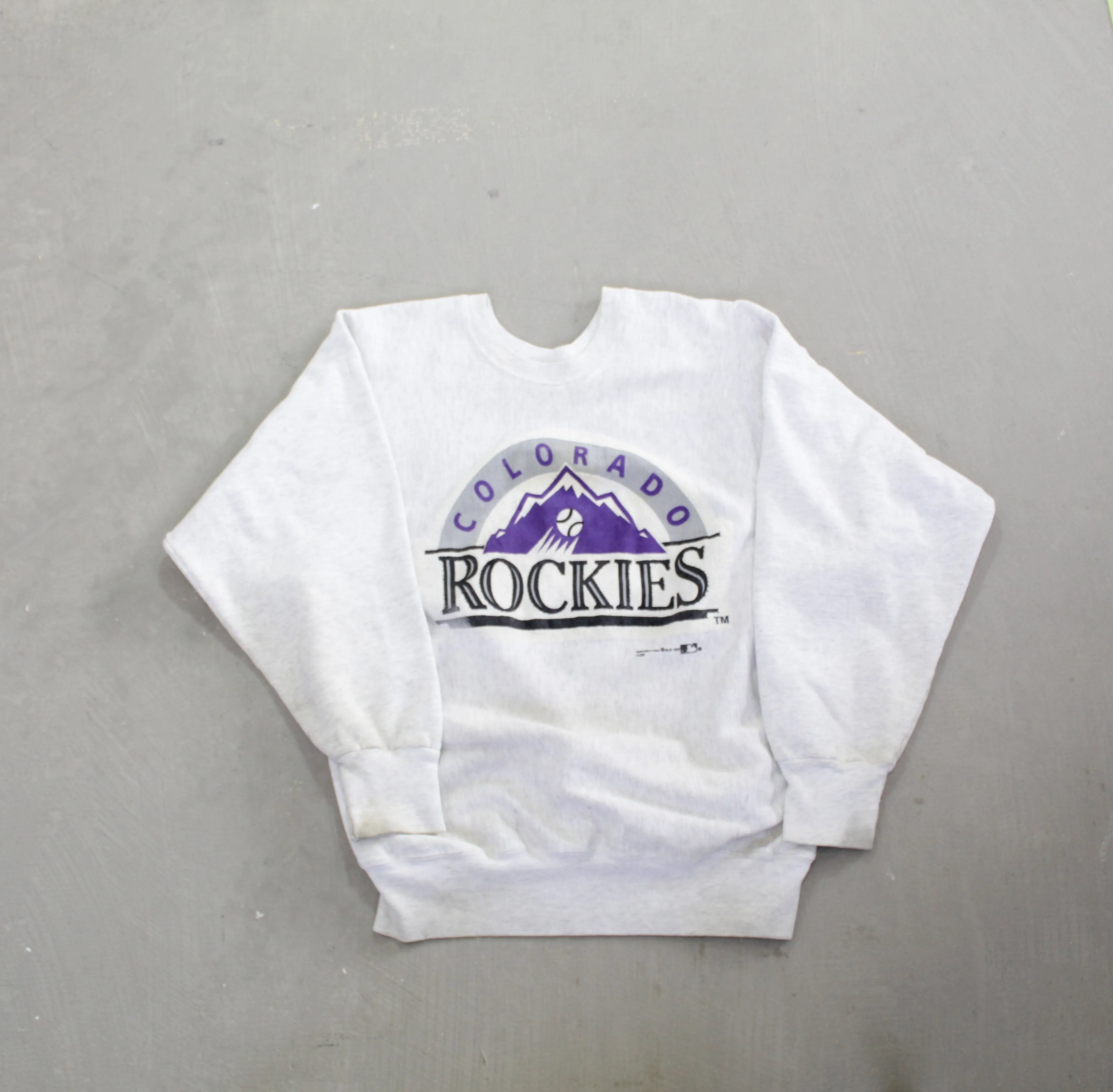 D- Vintage 1992 Colorado Rockies MLB Signal Logo Crewneck sold by HG Vintage