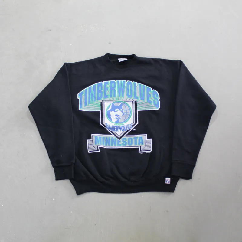 D- Vintage 1991 Minnesota Timberwolves NBA Logo 7 Crewneck sold by HG Vintage