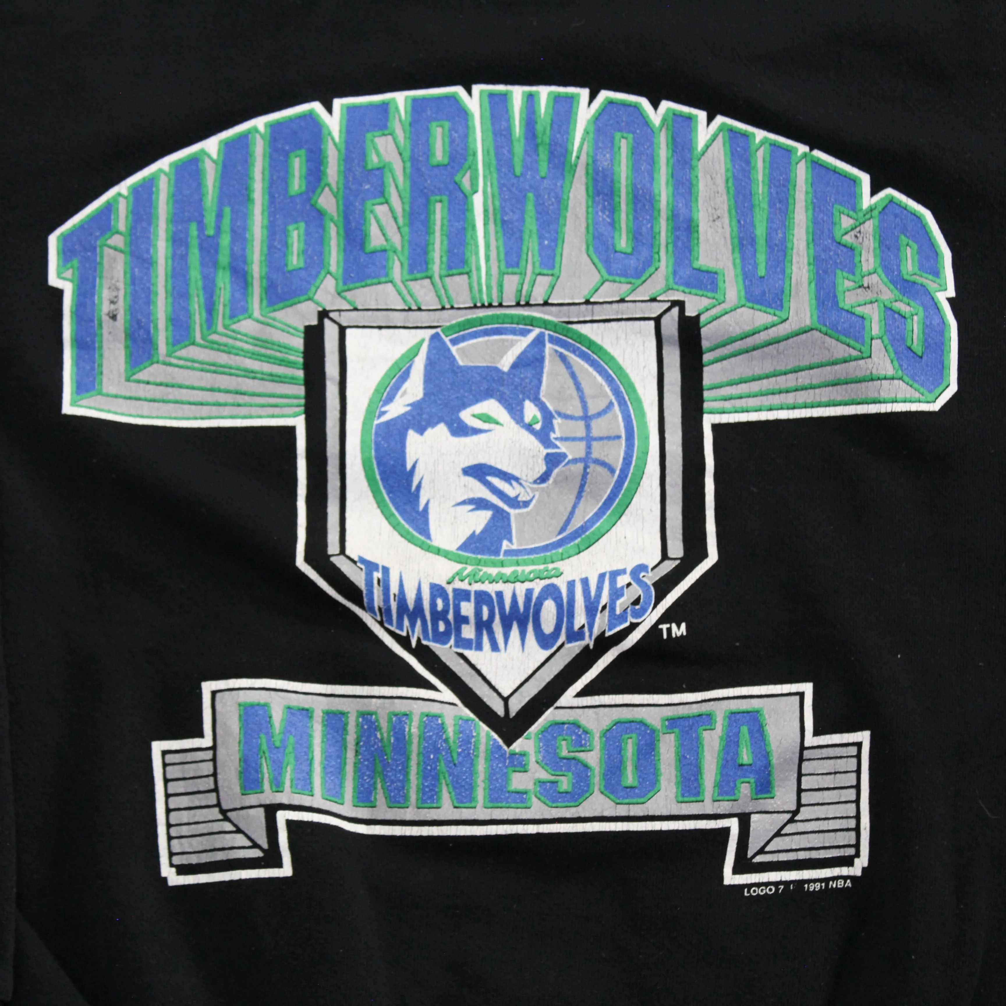 D- Vintage 1991 Minnesota Timberwolves NBA Logo 7 Crewneck sold by HG Vintage product image thumbnail 2