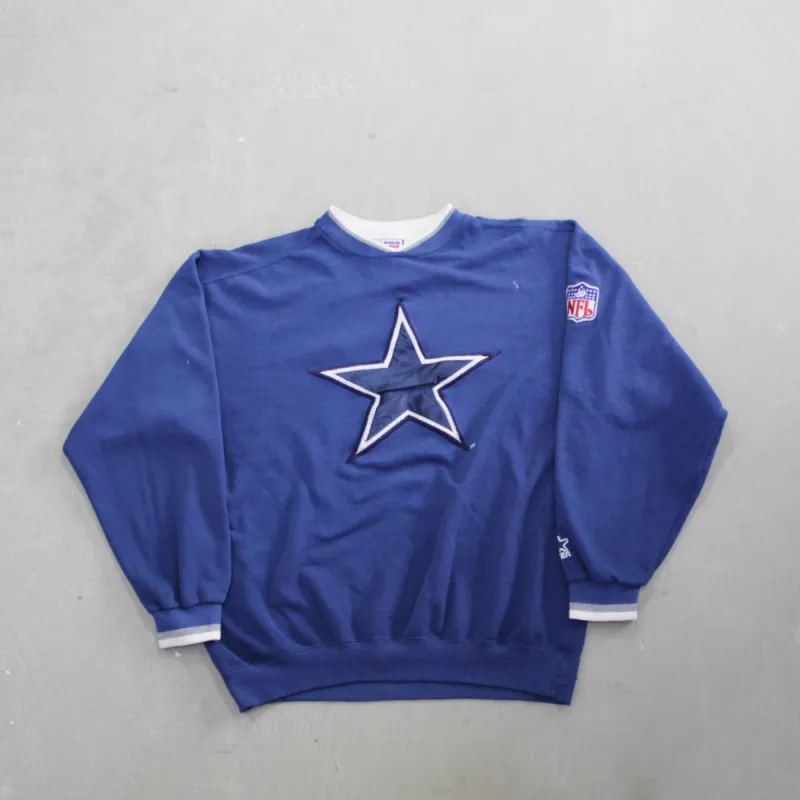 D- Vintage Dallas Cowboys NFL Starter Embroidered Logo Crewneck sold by HG Vintage