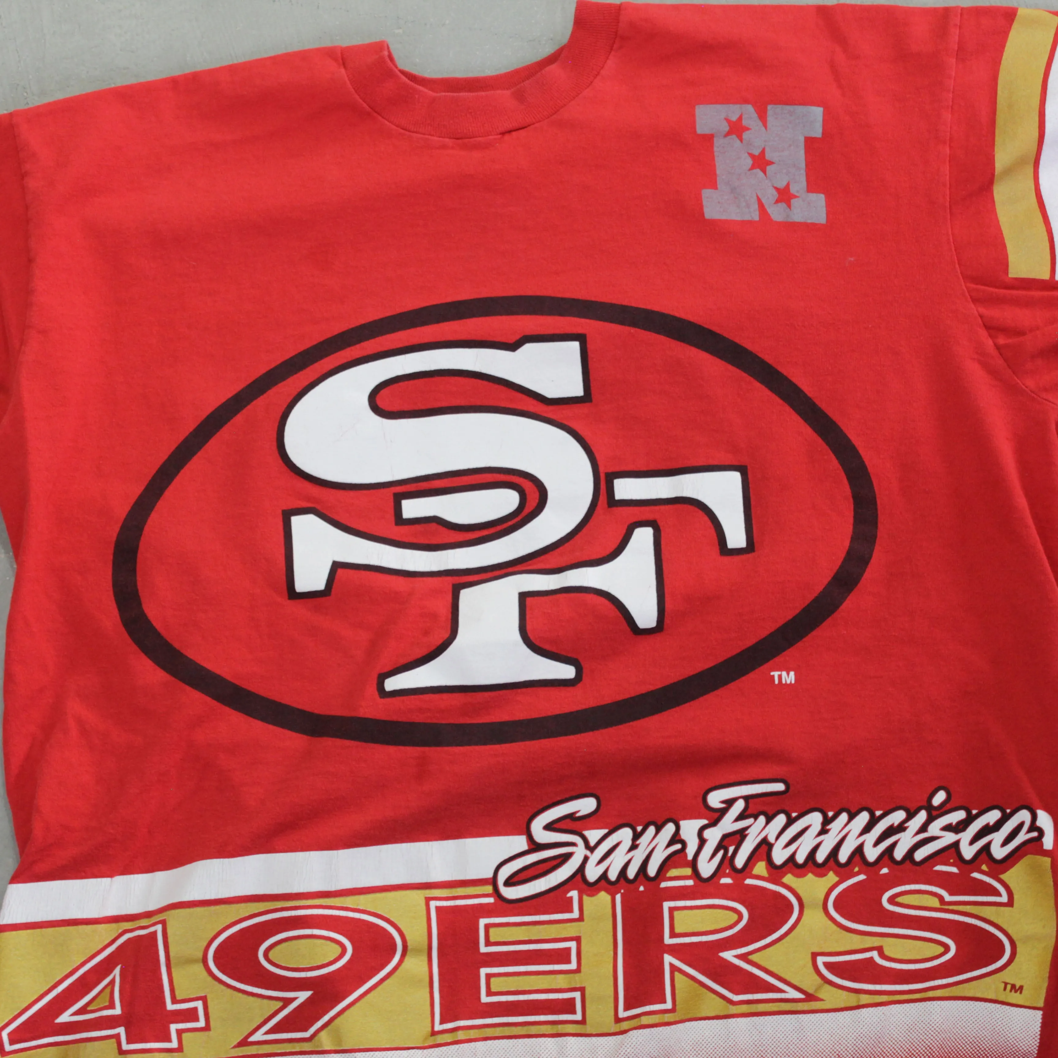 D- Vintage San Francisco 49ers NFL Salem Jumbo Print Logo & Text Tee sold by HG Vintage product image thumbnail 2