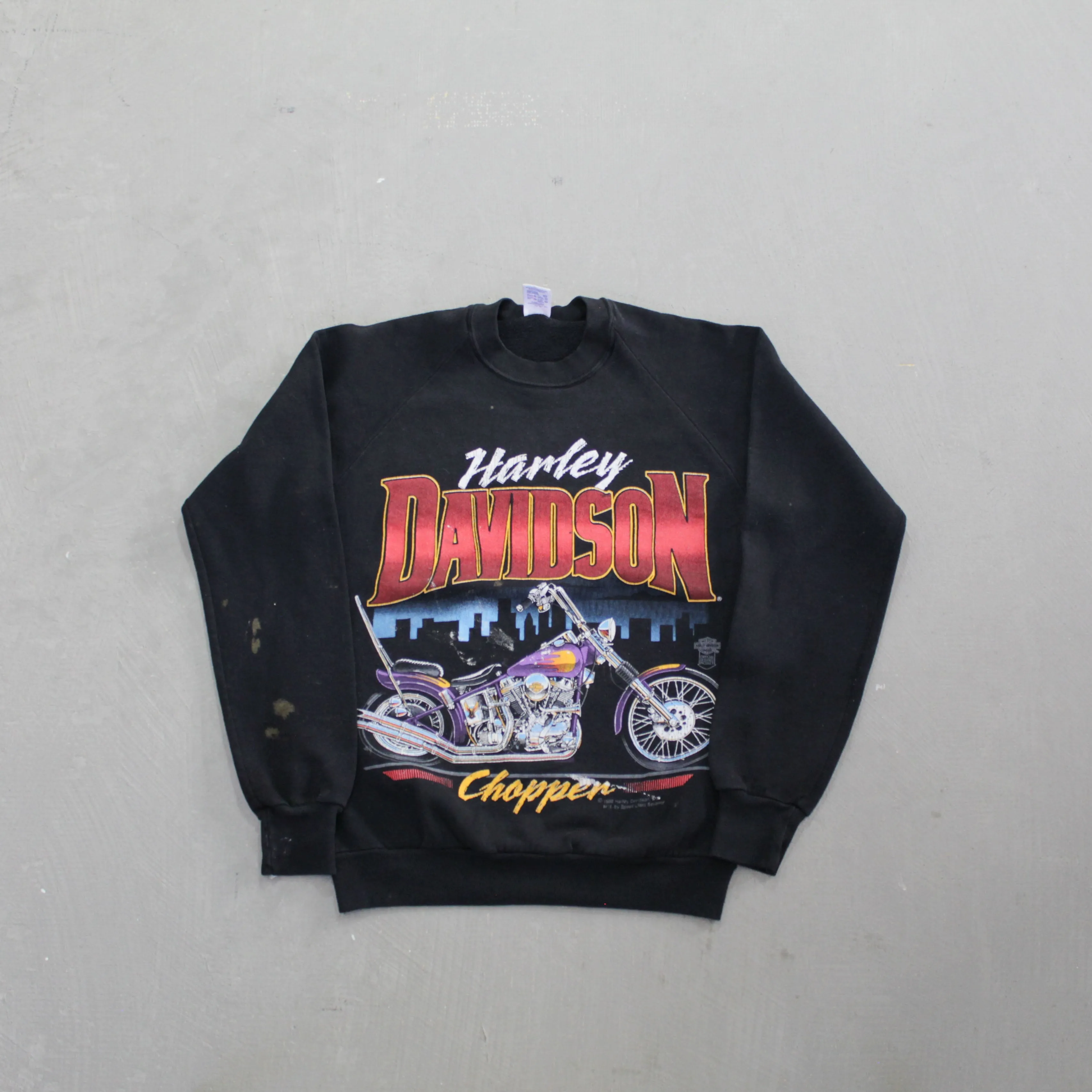 D- Vintage 1988 Harley Davidson Chopper Crewneck sold by HG Vintage