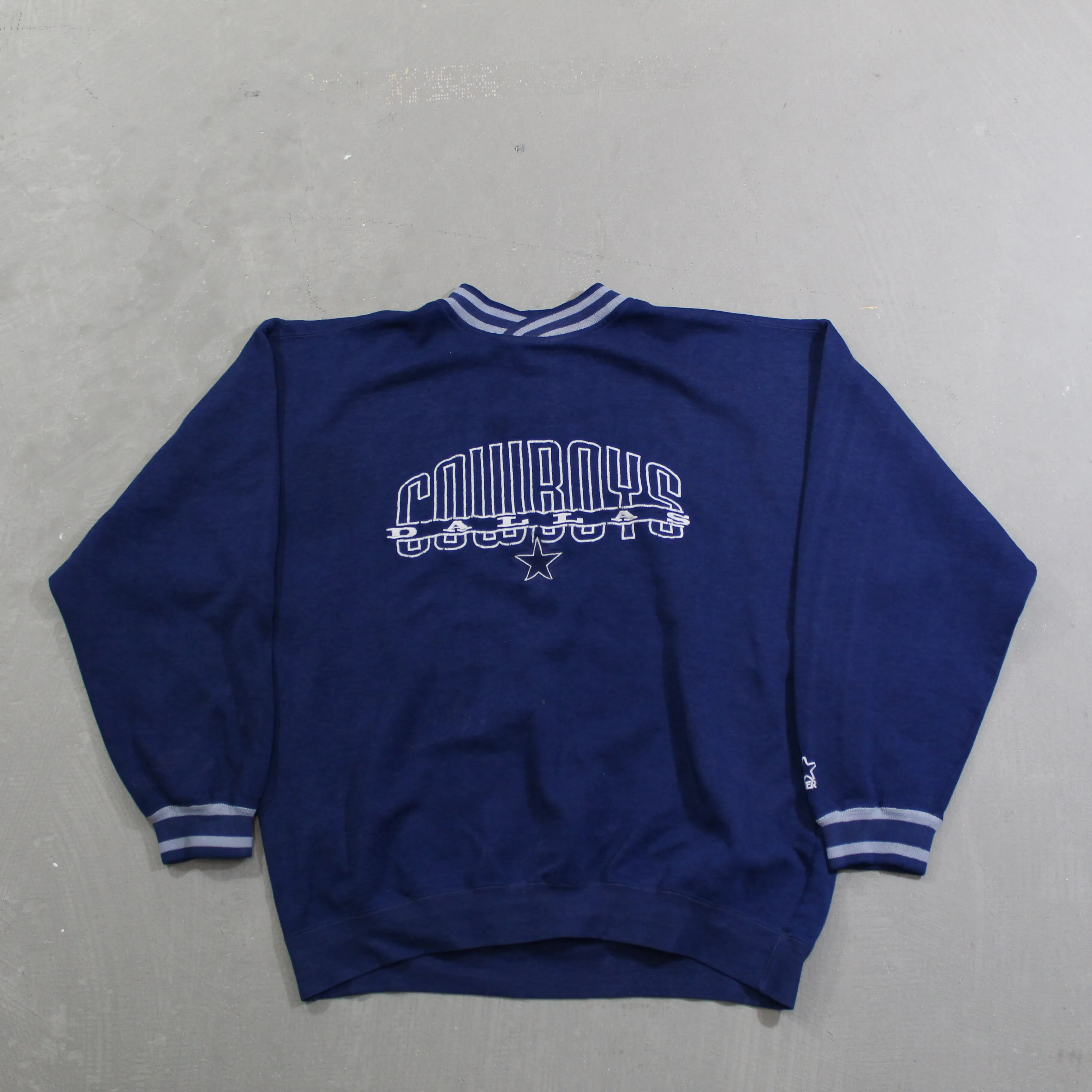 D- Vintage Dallas Cowboys NFL Starter Embroidered Text Crewneck sold by HG Vintage