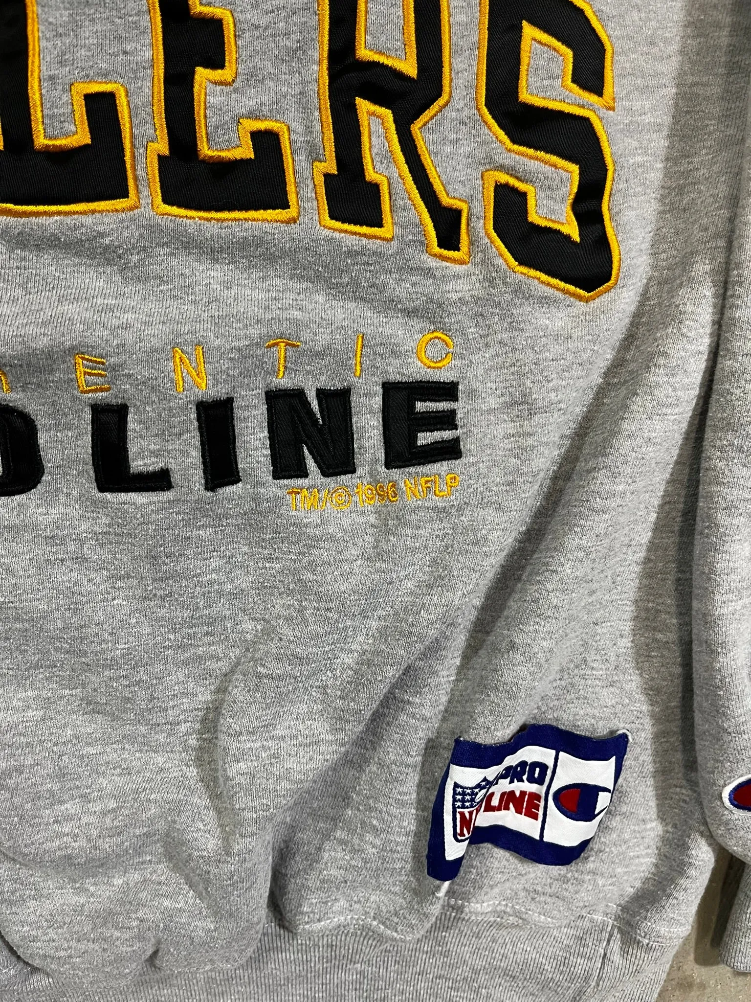 D- Vintage 1996 Pittsburgh Steelers NFL Champion Embroidered Text Crewneck sold by HG Vintage product image thumbnail 4