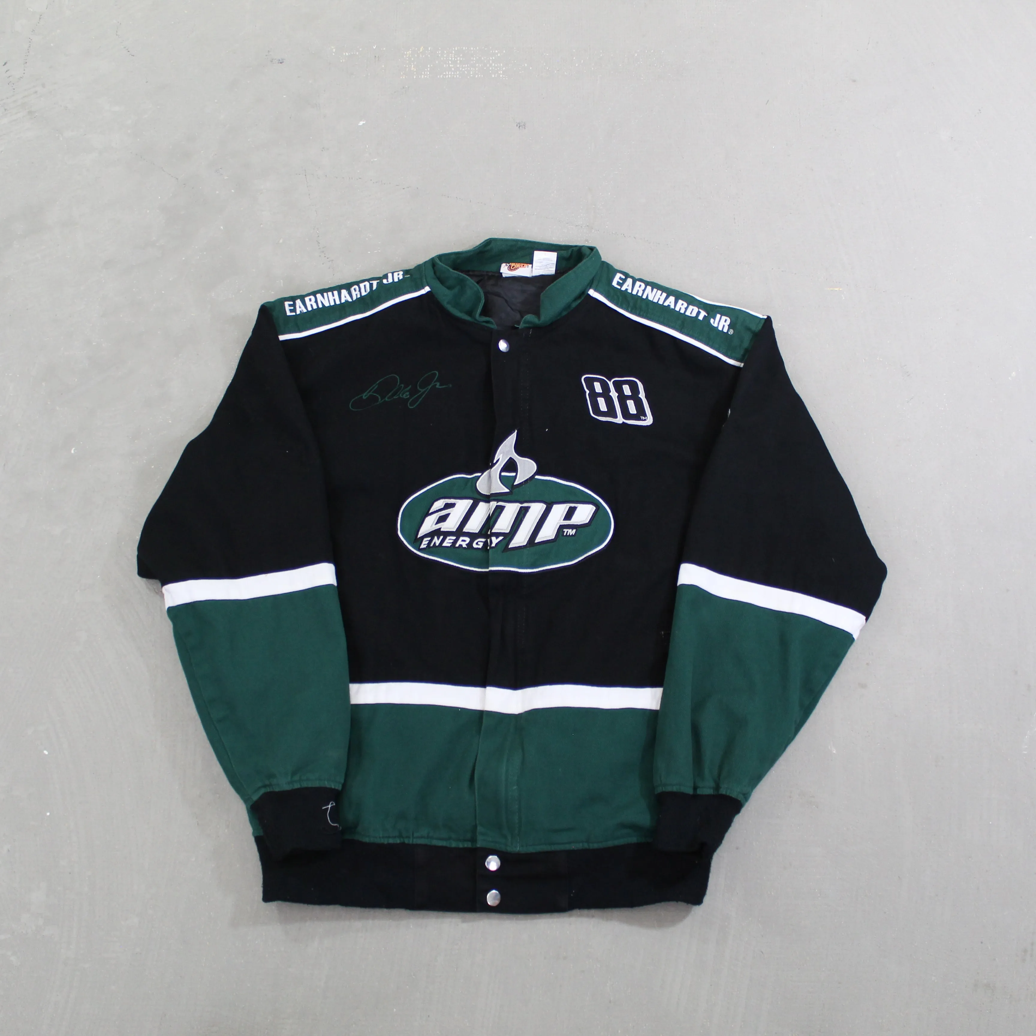 D- Vintage Nascar Dale Jr. amp Energy #88 Racing Jacket sold by HG Vintage